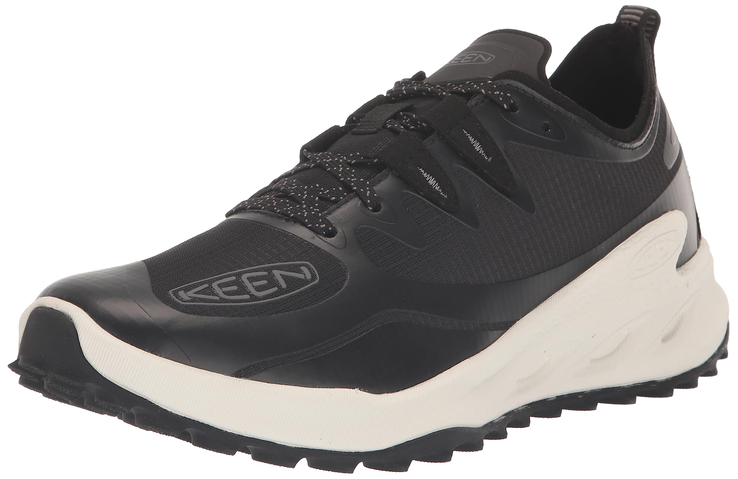 KEEN Women's Zionic Low Height Breathable All Terrain Hiking Shoes - Lightweight & Comfortable for Outdoor Adventures, Black/Star White, Size 10 | Perfect for Trail Running, Camping & Travel