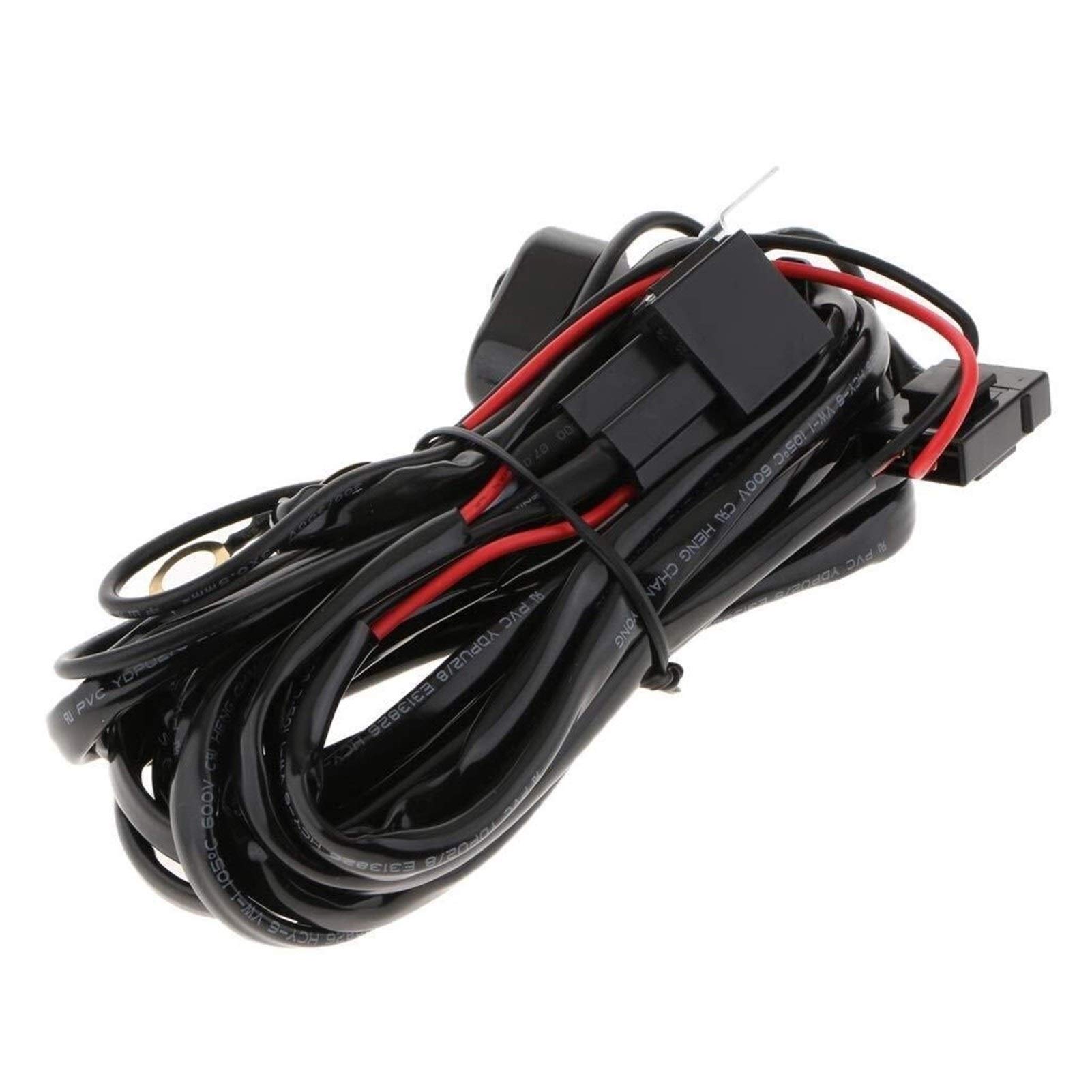 Heavy Duty 12V 40A Wiring Harness Kit for LED Light Bar with Fuse Relay & On/Off Switch - 118 Inch Universal Fit for Off-Road Trucks, ATVs & SUVs - Perfect for Night Driving & Outdoor Adventures