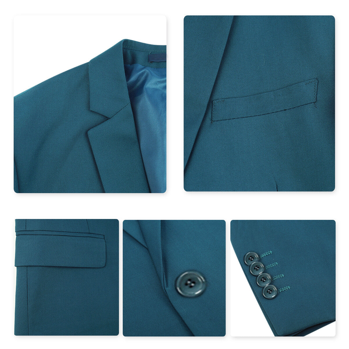Ocean Blue Slim Fit Casual Blazer for Men - Lightweight Business Jacket for Office, Weddings & Formal Events