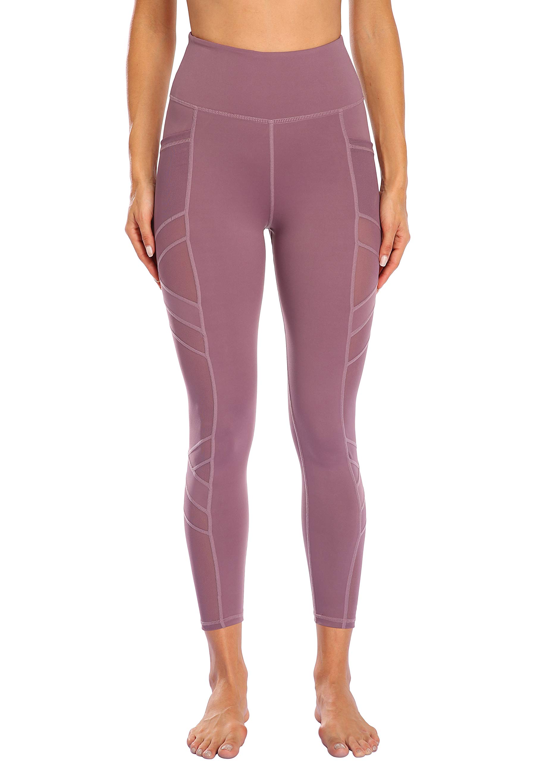 Women's High Waist Yoga Pants with Pockets - 4-Way Stretch Tummy Control Workout Leggings for Gym, Running & Everyday Wear