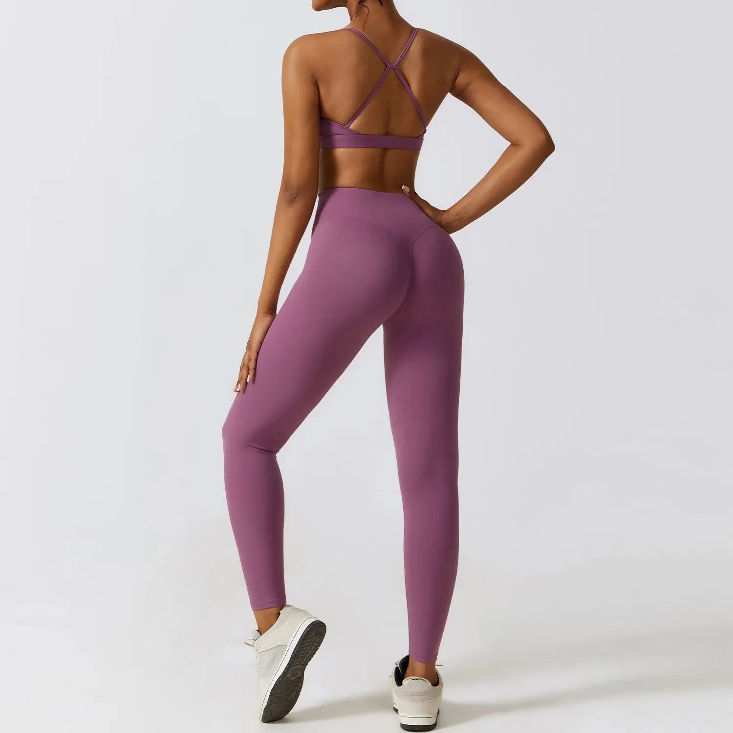 Women's 2/3-Piece Workout Outfits - High Waist Yoga Pants & Stretch Sports Bra Set - Gym, Running & Fitness Activewear - Perfect for Yoga, Pilates & Home Workouts