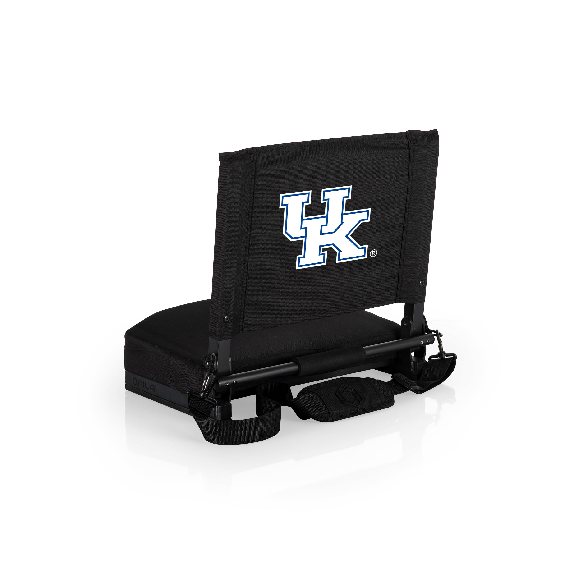 PICNIC TIME NCAA Georgia Bulldogs Gridiron Stadium Seat - Lightweight Portable Folding Chair for Bleachers & Benches (Black) - Perfect for Football Games, Tailgating & Outdoor Events