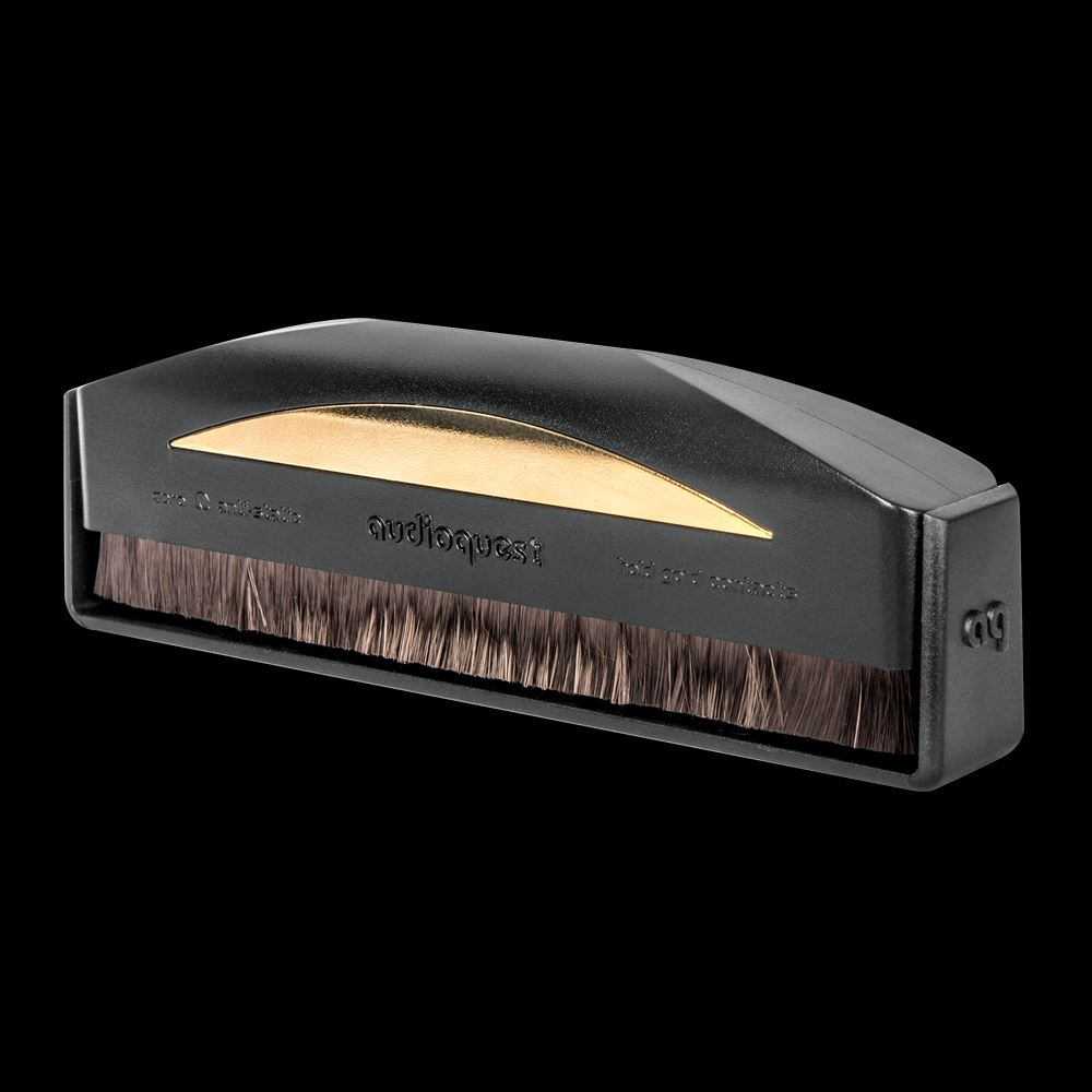 AudioQuest Super Conductive Anti Static Record Brush - Premium Vinyl Cleaning Tool for Static-Free Playback - Perfect for Turntables, LP Collections & Audiophile Listening Sessions