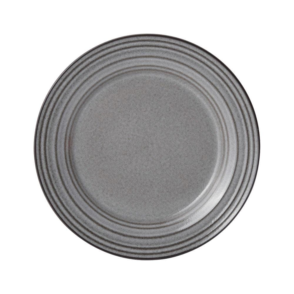 Swirl Speckle Graphite 16-Piece Dinnerware Set - Service for 4 - Elegant Stoneware Plates, Bowls & Mugs - Perfect for Family Dinners, Entertaining Guests & Restaurant-Style Dining