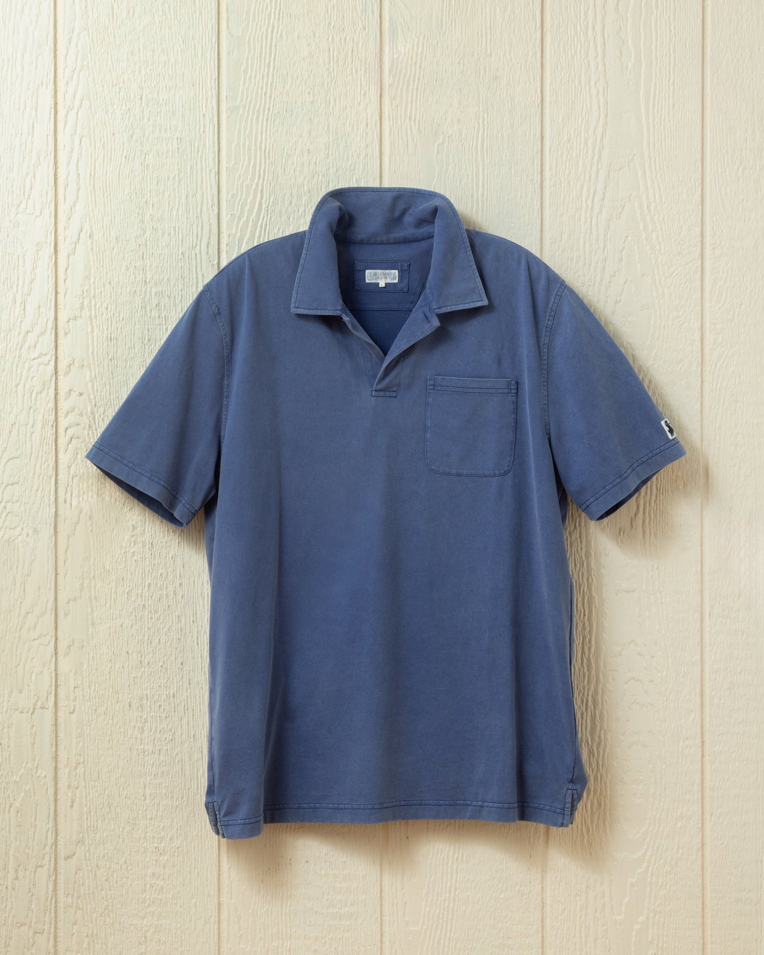 Salt Washed Polo Shirt for Men - Weathered Navy Blue Casual Button Down Top | Perfect for Golf, Business Casual & Summer Outfits