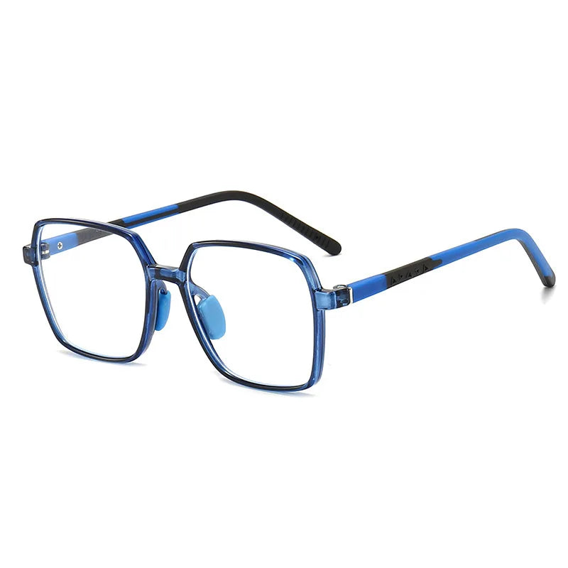 CCspace Unisex Kids Square Full Rim Titanium Eyeglasses Frame 57511 - Lightweight & Durable for School, Reading & Daily Wear