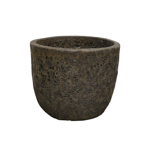 Lava Egg Outdoor Planter - Medium Size Black Volcanic Stone Pot for Garden, Patio, and Balcony Decor | Perfect for Succulents, Herbs, and Small Plants