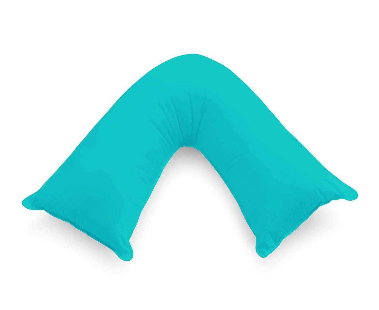 1000TC Premium Ultra Soft V-Shaped Pillowcase - Teal Blue - Luxury Bedding for Side Sleepers & Neck Support