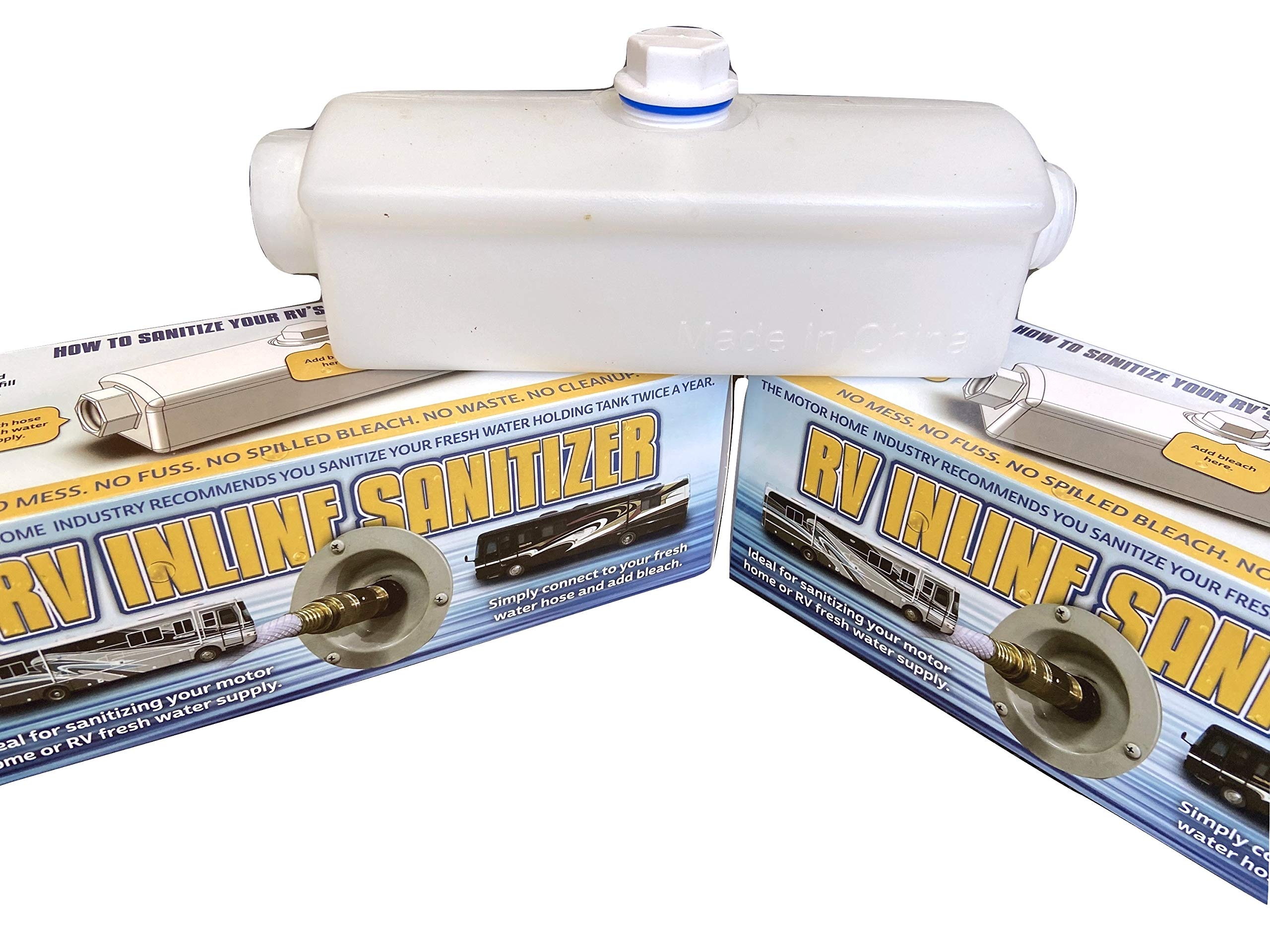 RV Fresh Water Tank Disinfectant Kit - No Mess, No Moving Parts, Easy Hose Connection with Bleach for Safe & Clean Water | Perfect for RV Camping, Travel & Outdoor Adventures
