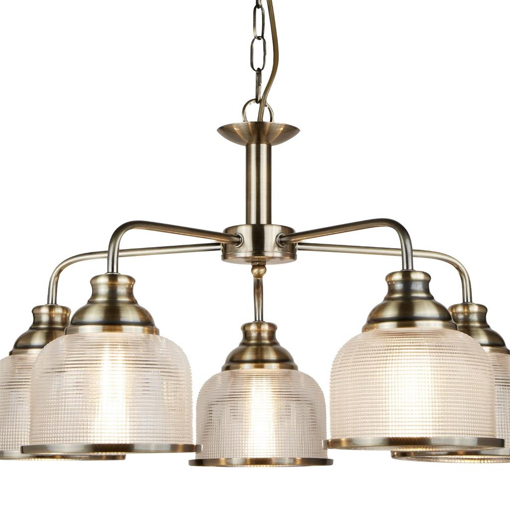 Bistro 3/5Lt Multi-Arm Pendant Light Fixture - Satin Silver & Antique Brass Finish - Perfect for Kitchen Island, Dining Room, and Restaurant Lighting