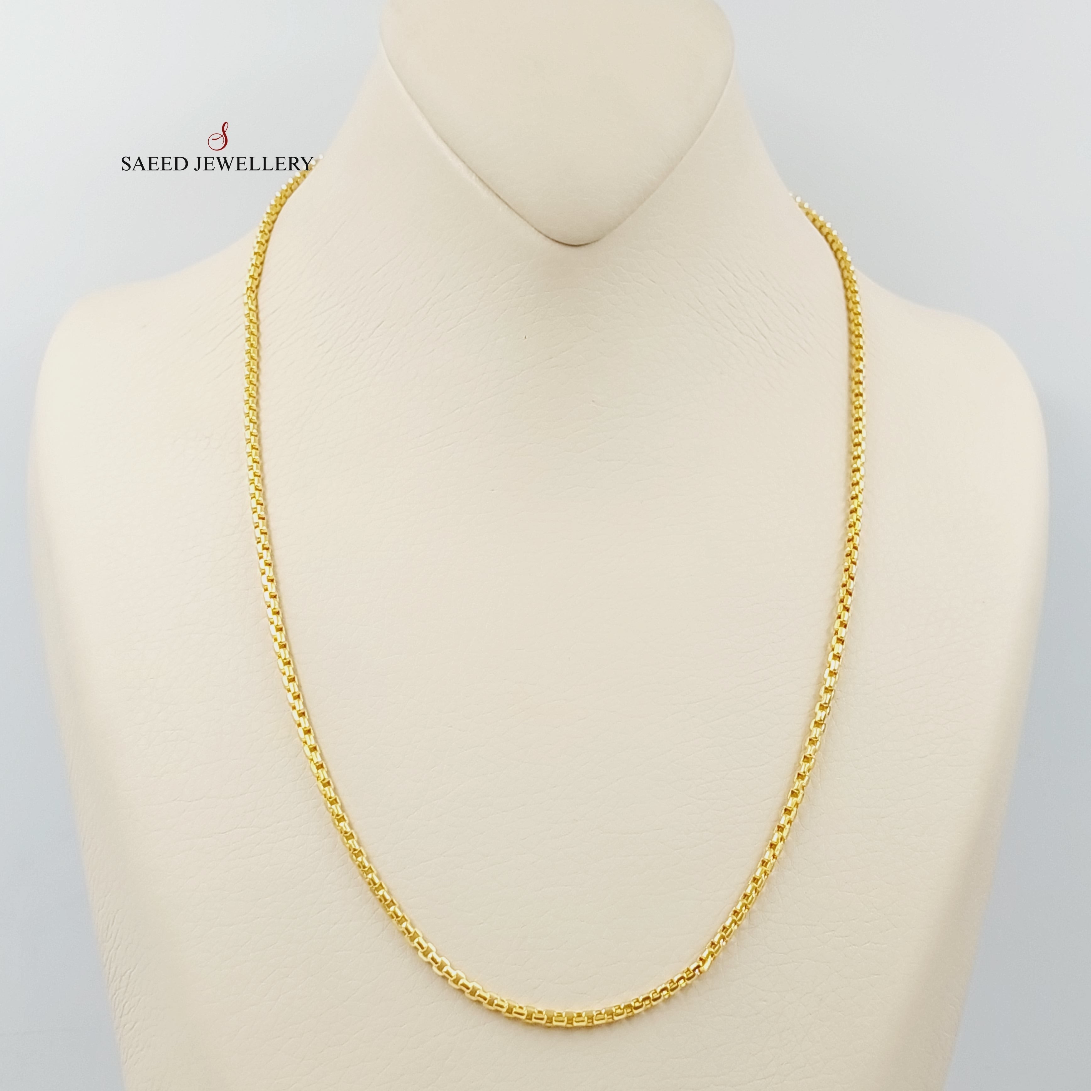 2.5mm Box Chain Necklace 50cm - 18 Inch Gold/Silver Stainless Steel Jewelry for Women & Men - Perfect for Everyday Wear, Gifts & Special Occasions