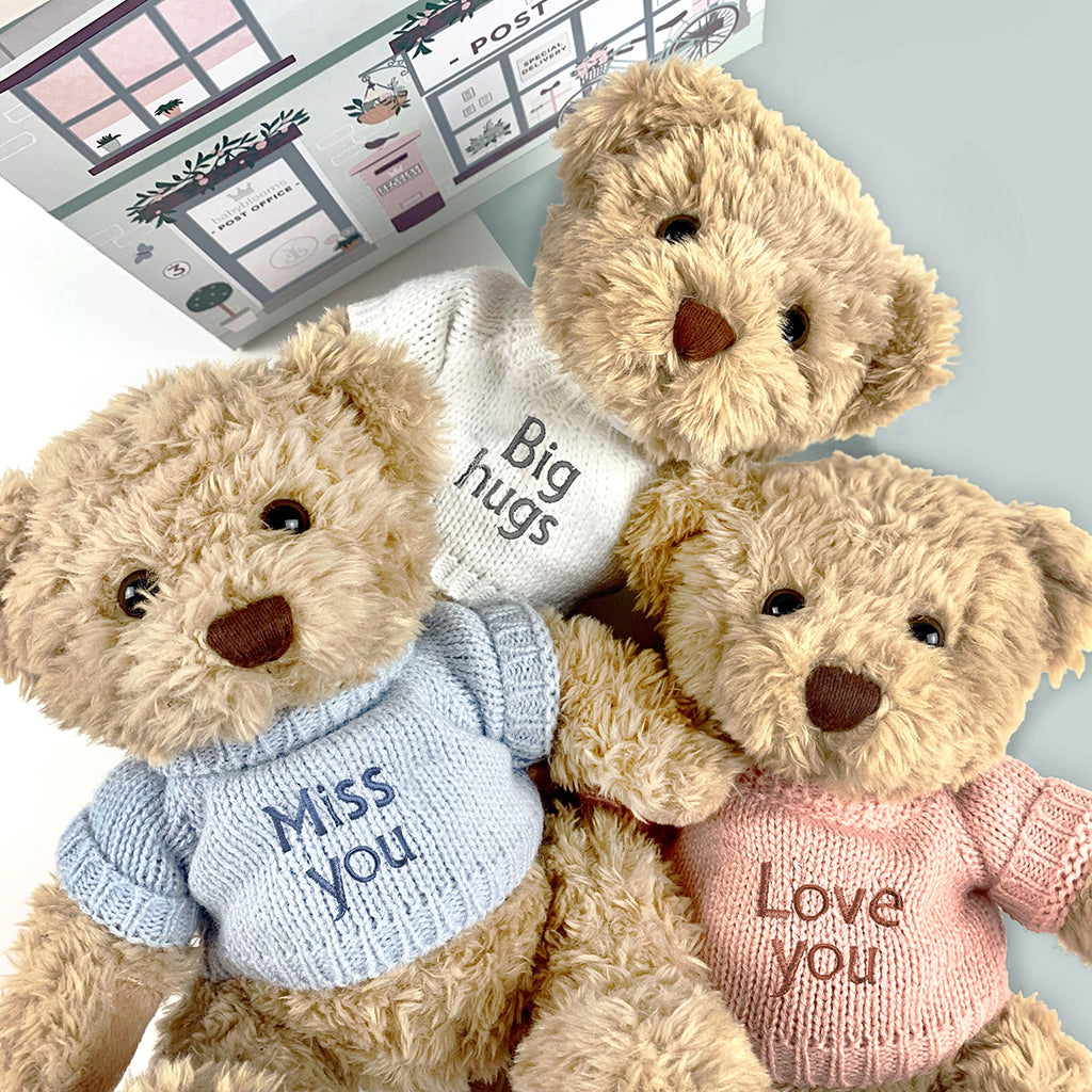 Send A Bear Hug - White Plush Teddy Bear | Perfect Gift for Valentine's Day, Birthday & Long Distance Relationships