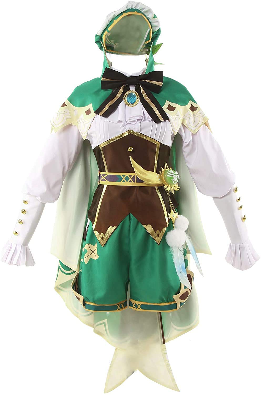 Genshin Impact Venti Cosplay Costume Full Set - Anime Character Outfit for Halloween, Cosplay Events & Conventions - Keqing & Amber Costumes Included