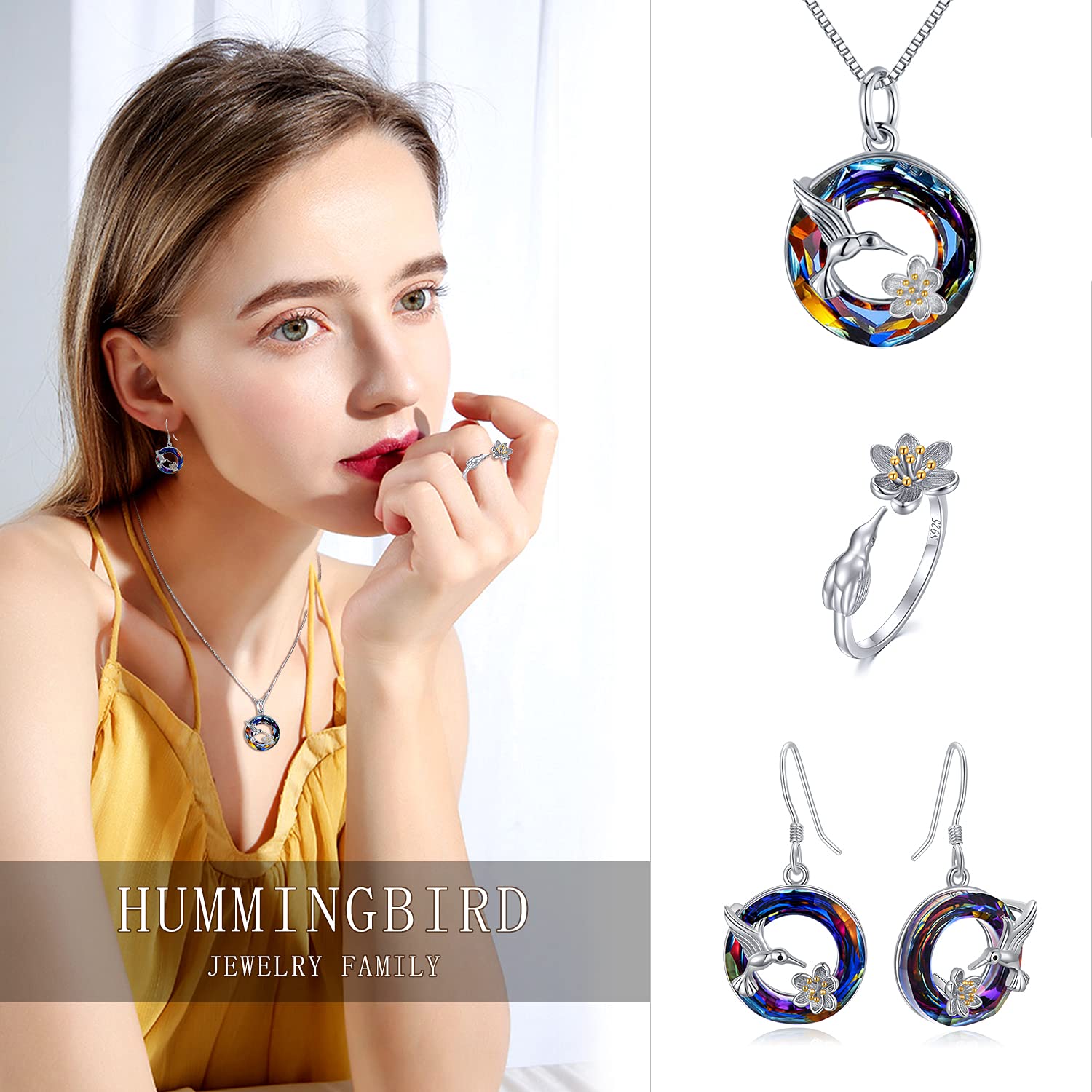 925 Sterling Silver Cute Animal Crystal Dangle Earrings for Women - Elegant Jewelry Gift for Birthday, Anniversary & Special Occasions | Perfect for Party, Wedding & Everyday Wear