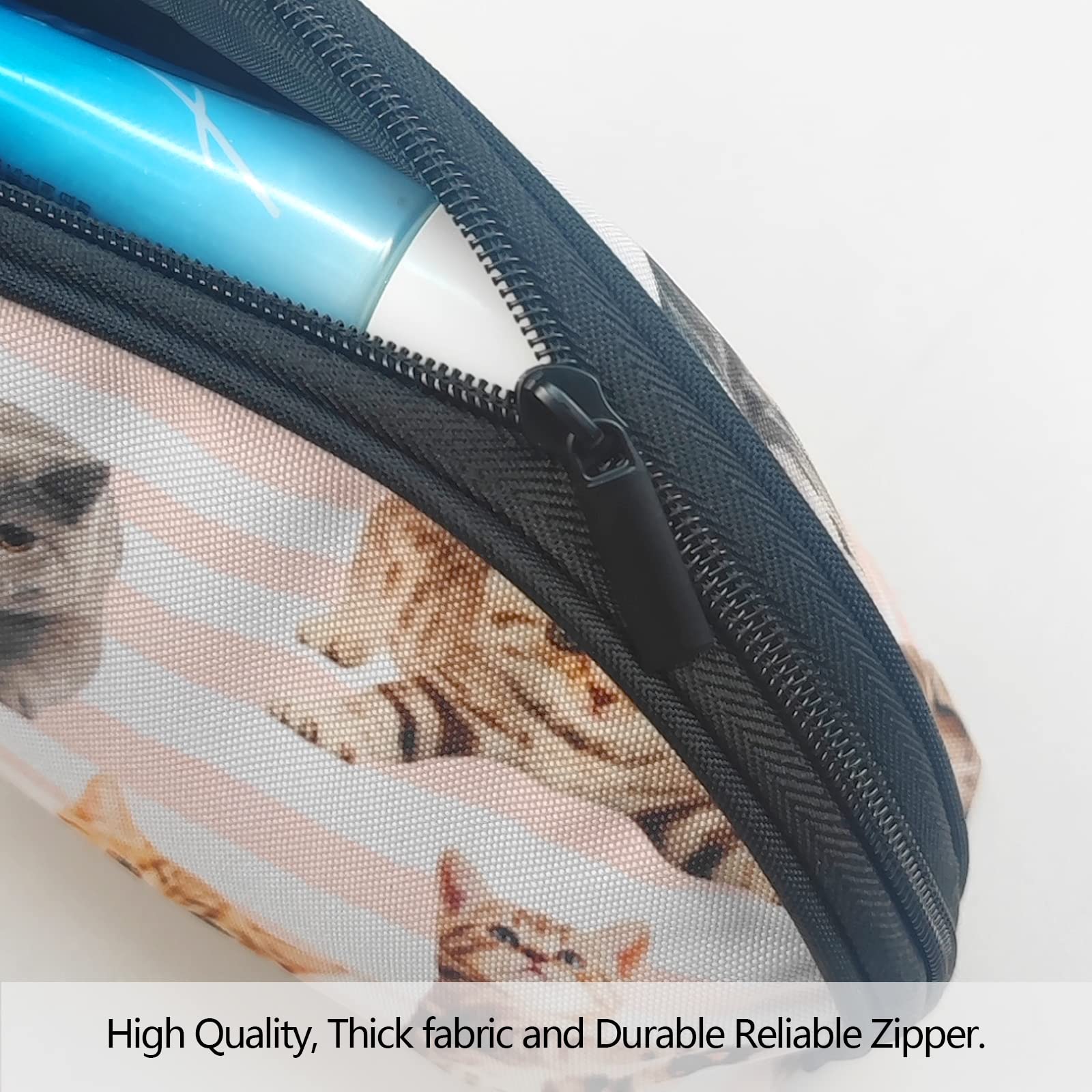 2 Pack Waterproof Travel Makeup Bag for Women - Cute Cat Design Cosmetic Organizer Pouch | Perfect for Vacation, Gym & Daily Essentials Storage