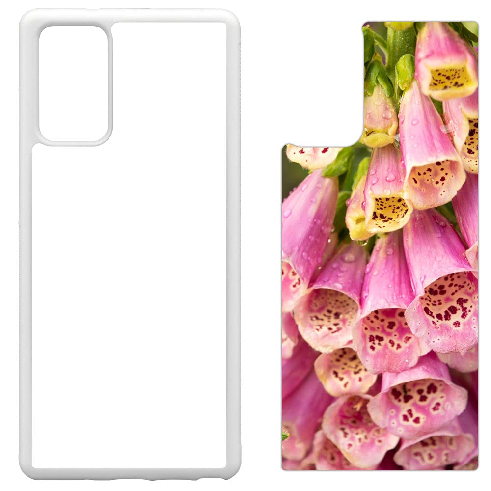 50 Pack Sublimation Phone Cases for Galaxy Note 20 - White Rubber Blank Printable Covers with Aluminum Inserts | DIY Custom Phone Case, Perfect for Photo Gifts, Business Promotions & Personal Use