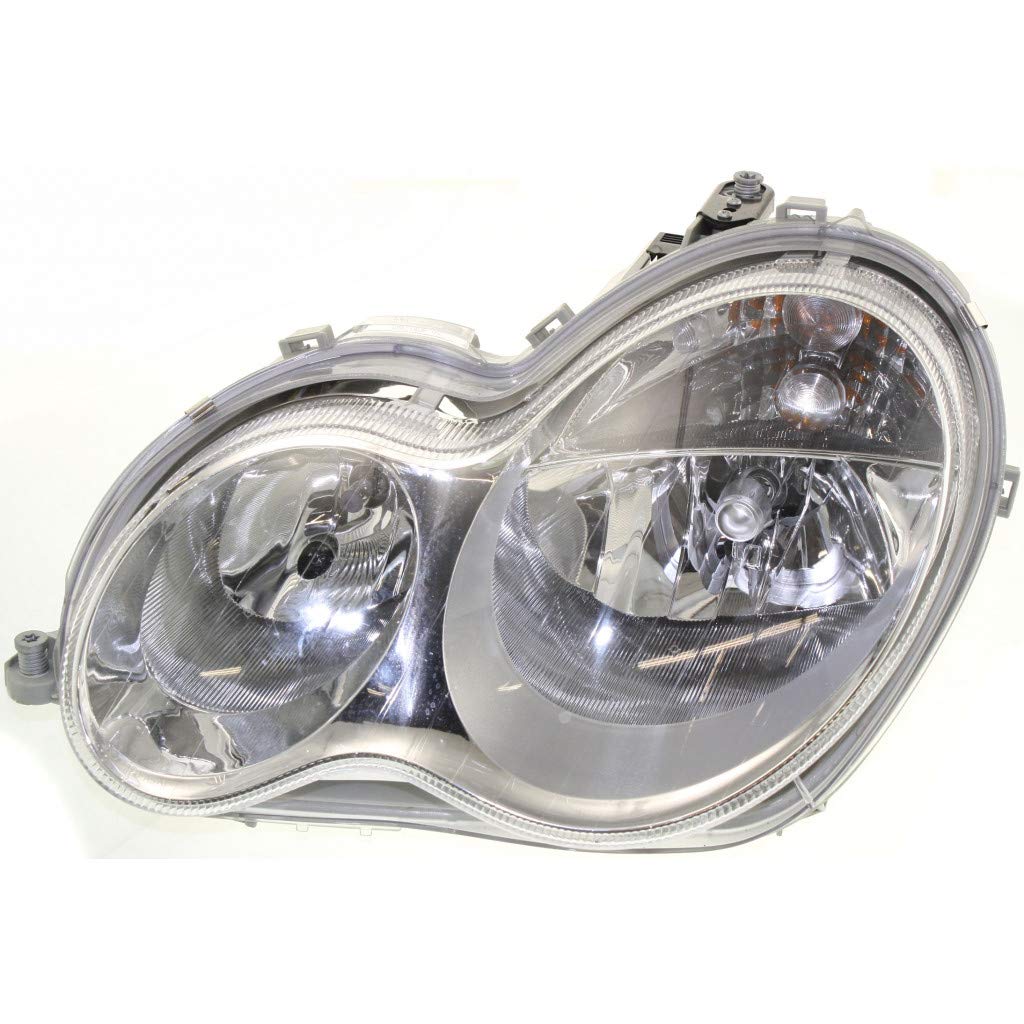 Mercedes-Benz C230 Headlight Assembly 2005-2007 Left Driver Side Halogen Replacement - Compatible with 4-Door Sedan & Wagon (Part# MB2502148, 203 820 15 59) | Perfect for Night Driving & Foggy Conditions