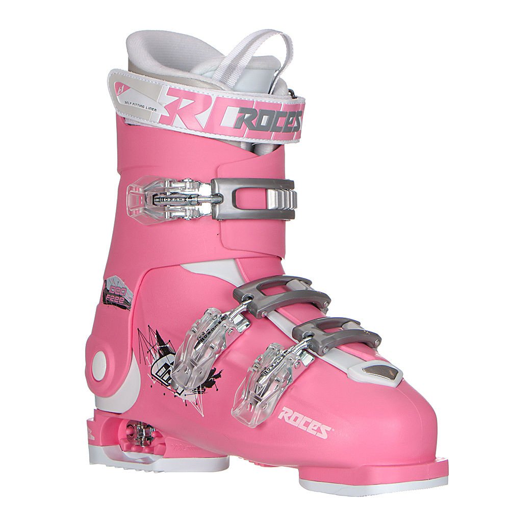 Roces Idea Free G Girls Ski Boots - Size 22-25 | Deep Pink | Comfortable & Durable Winter Sports Footwear for Kids | Perfect for Skiing, Snowboarding & Outdoor Winter Activities