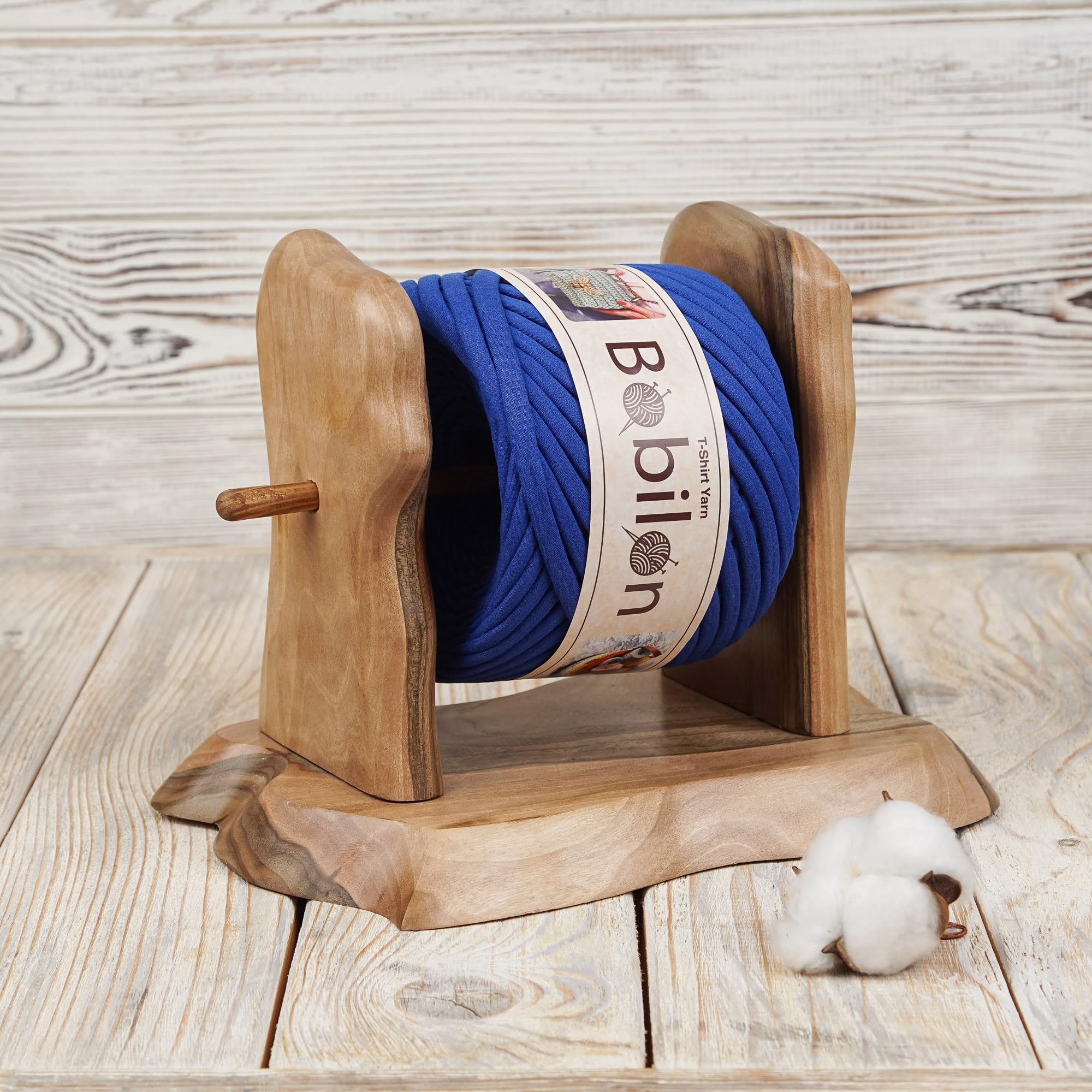 Premium Cotton T-Shirt Yarn - 110 Yards (100 Meters) Ultramarine Ribbon Yarn - 5-7mm Thickness for Knitting & Crocheting - Perfect for DIY Home Decor, Blankets, Scarves & Crafts