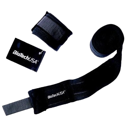 BioTechUSA Bedford 2 Wrist Wraps for Weightlifting & Powerlifting - 3.5m Black Support Wrist Straps - Gym Accessories for CrossFit, Bodybuilding & Strength Training