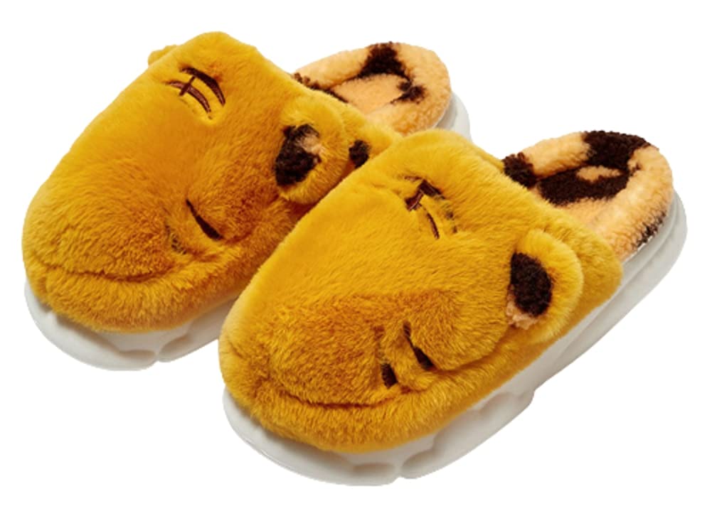 Women's Fuzzy Tiger Animal Slippers - Memory Foam Plush House Shoes for Indoor & Outdoor Use - Soft Fleece Comfort for Home, Lounge & Garden Wear
