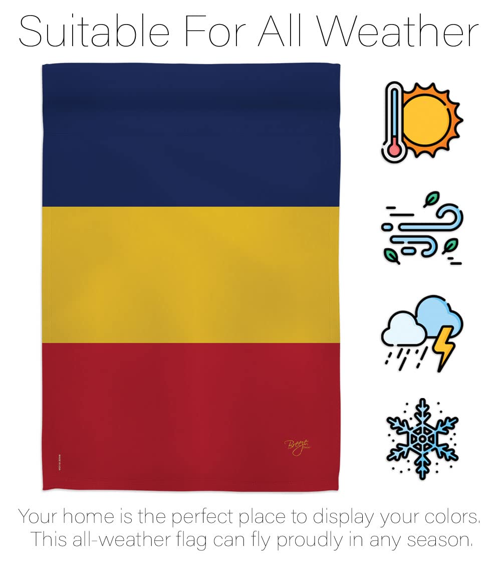 Chad Nationality House Flag Set 28x40