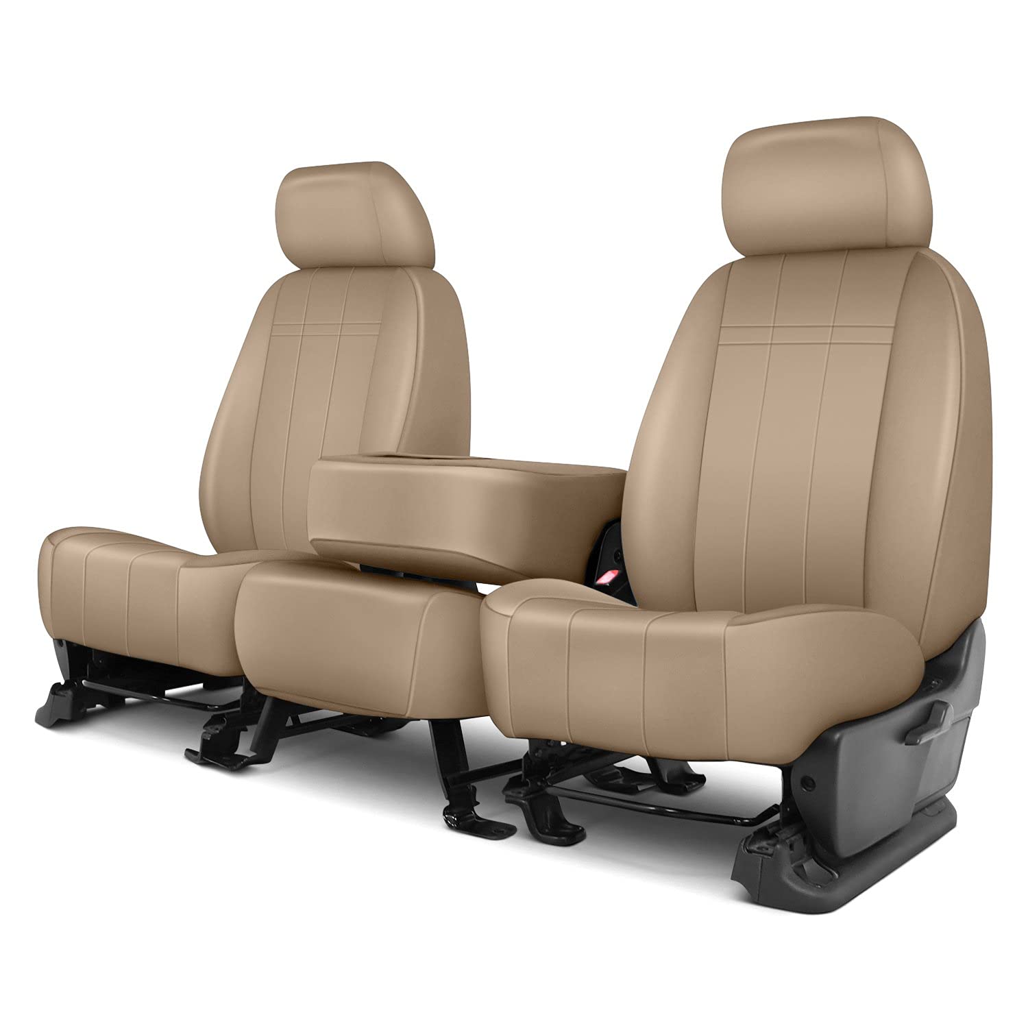 Rixxu Forma Series 2nd Row Bench Seat Covers for Cars, Trucks & SUVs - Universal Fit Beige Car Seat Protectors for Pets, Kids & Daily Use
