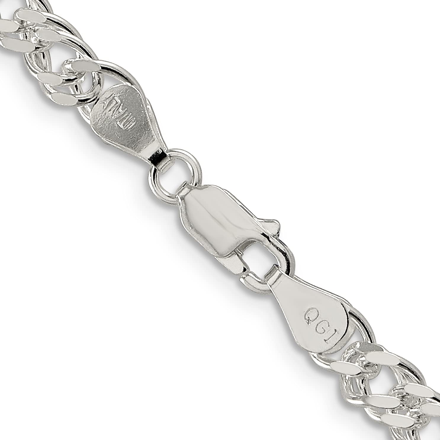 IceCarats 925 Sterling Silver 5.5mm Rambo Chain Necklace for Men - Durable Hypoallergenic Silver Jewelry - Perfect for Gifts, Everyday Wear & Special Occasions