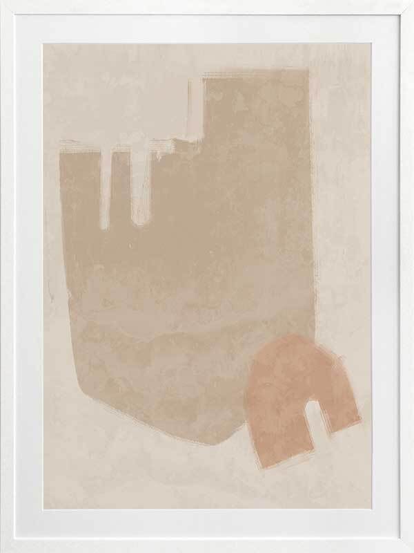 Blasé Neutral Framed Art Print - Modern Minimalist Wall Decor for Living Room, Bedroom & Office - Perfect for Home & Office Decor