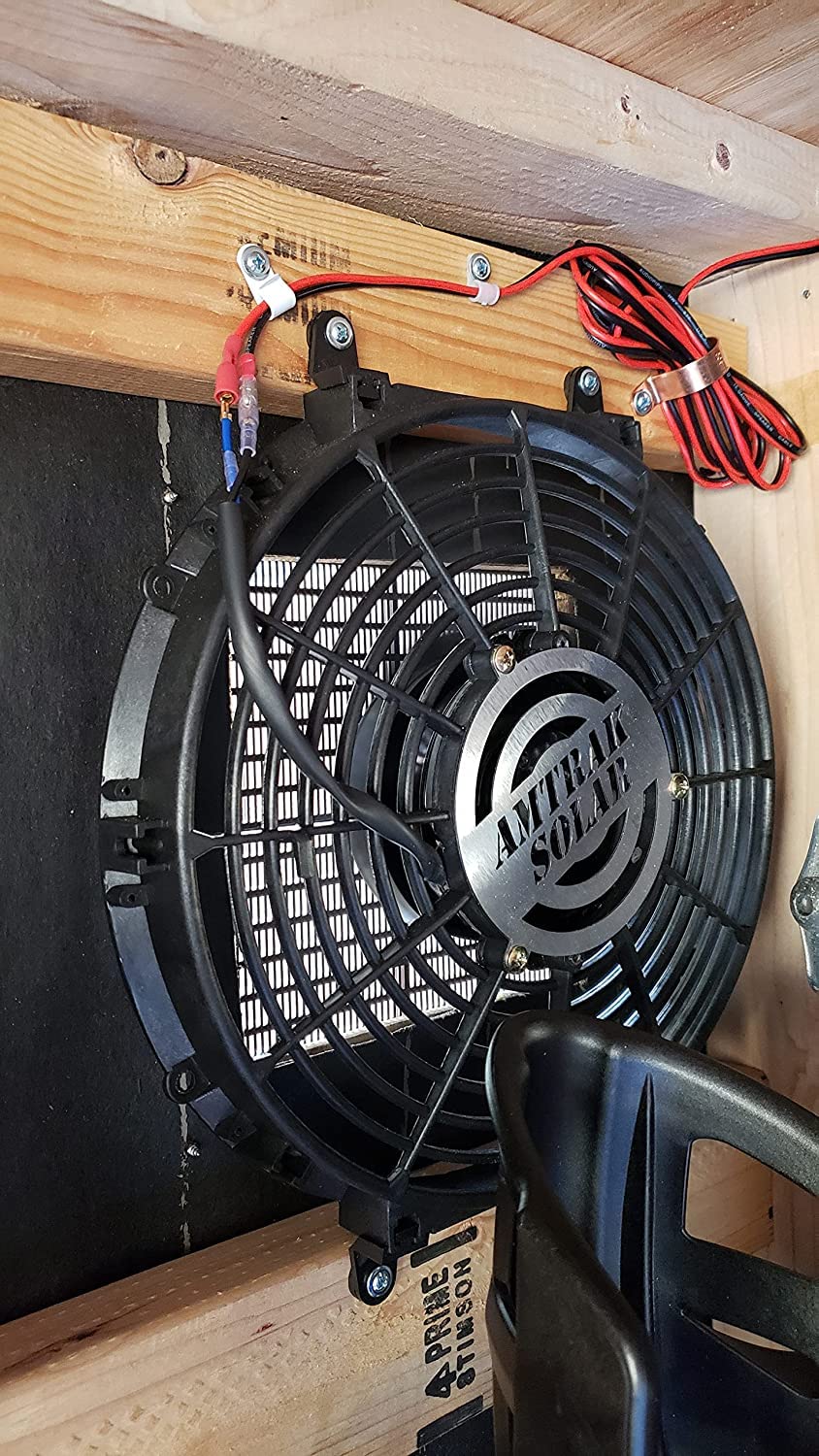 Amtrak Solar Attic Fan - 20 Watts Powerful & Quiet Solar Powered Ventilation for Home, Garage, Greenhouse, Chicken Coop & RV - Prevents Moisture Build-Up | Ideal for Summer Cooling & Year-Round Air Circulation