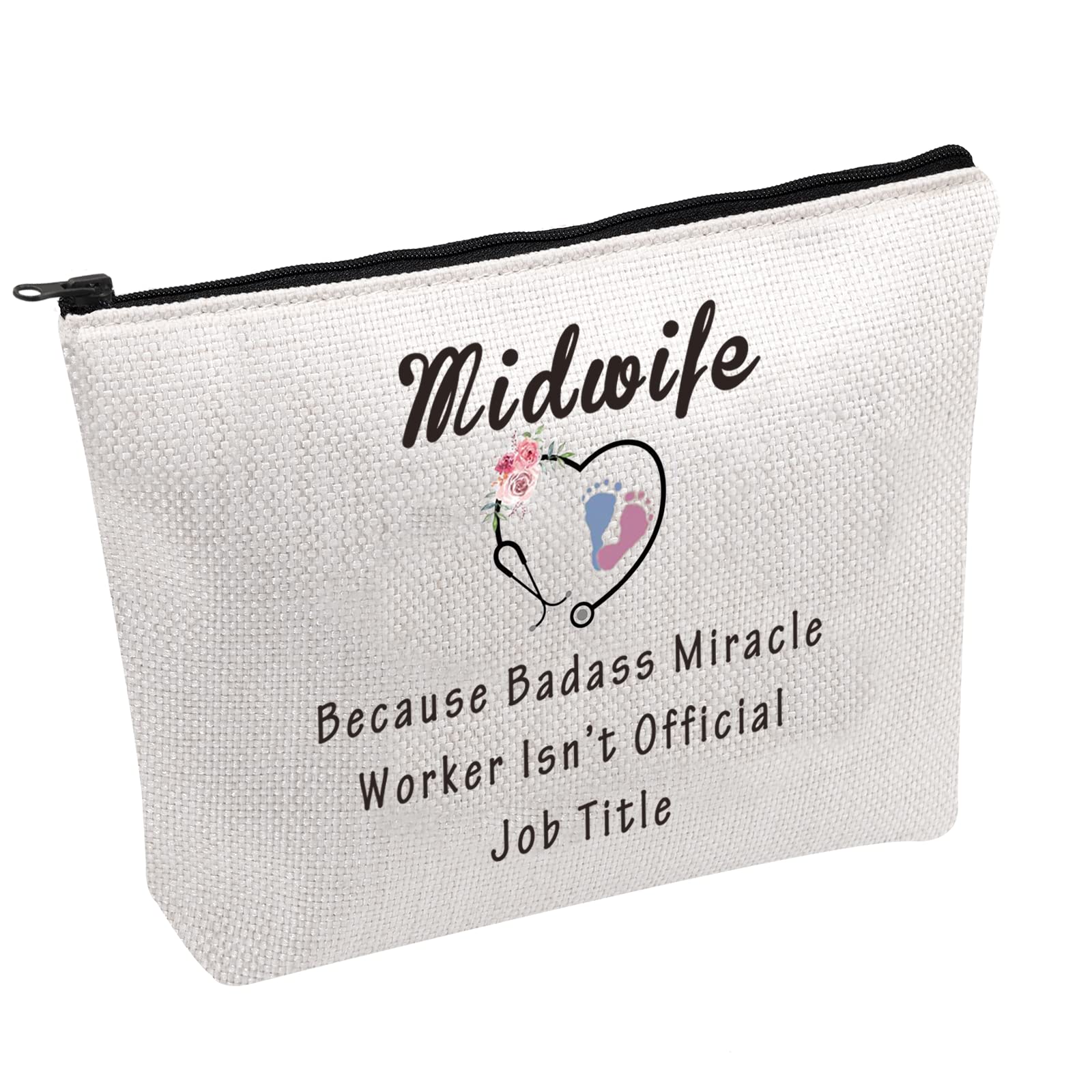 Premium Midwife Appreciation Gift - OBGYN Doctor & Labor Nurse Cosmetic Bag - Doula Travel Makeup Pouch for Medical Professionals | Perfect for Hospital Shifts, Birth Support & On-The-Go Essentials