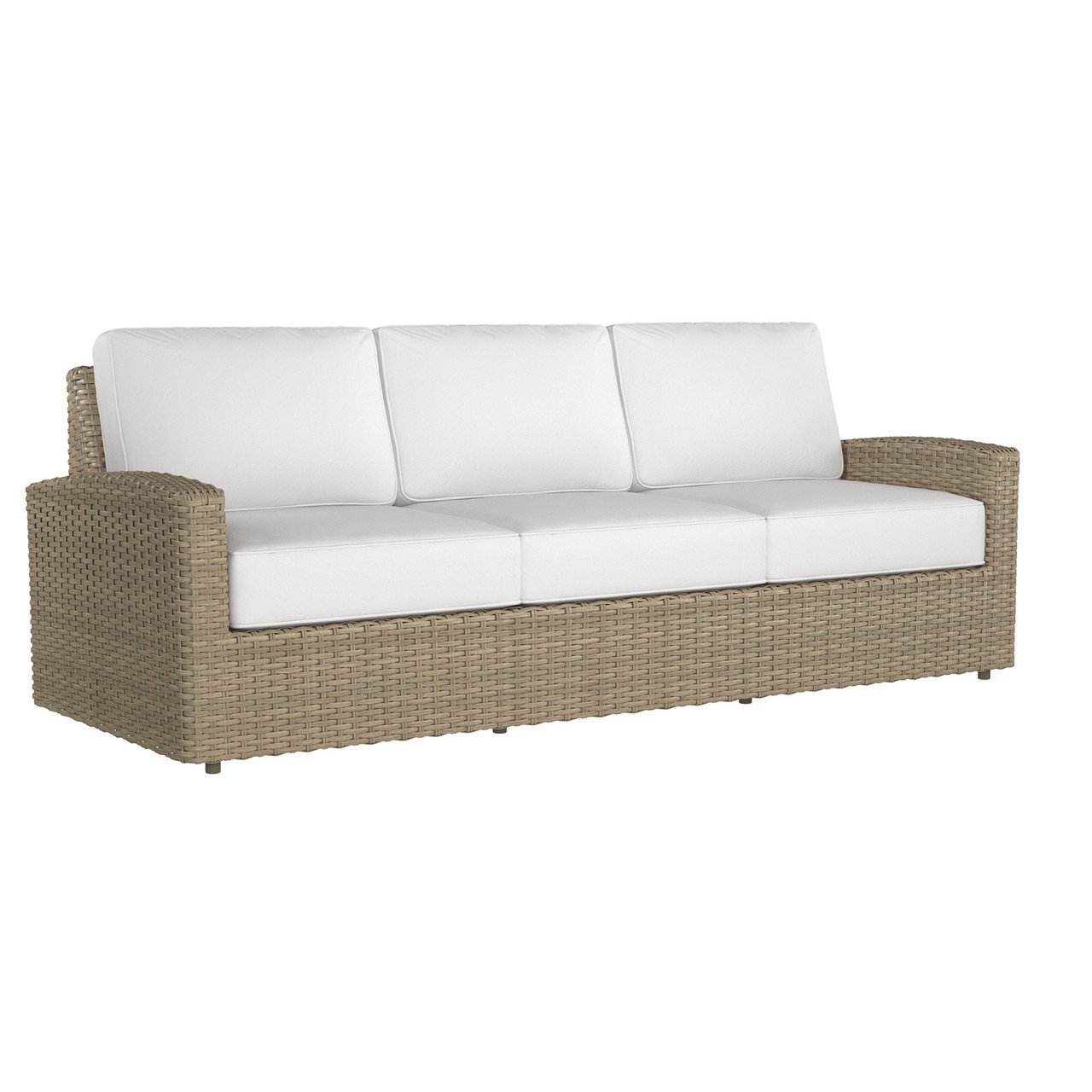 Phisco Biscayne 3-Piece Outdoor Sofa and Club Chairs Set - Water-Resistant Wicker Patio Furniture for Poolside, Garden, and Backyard Relaxation