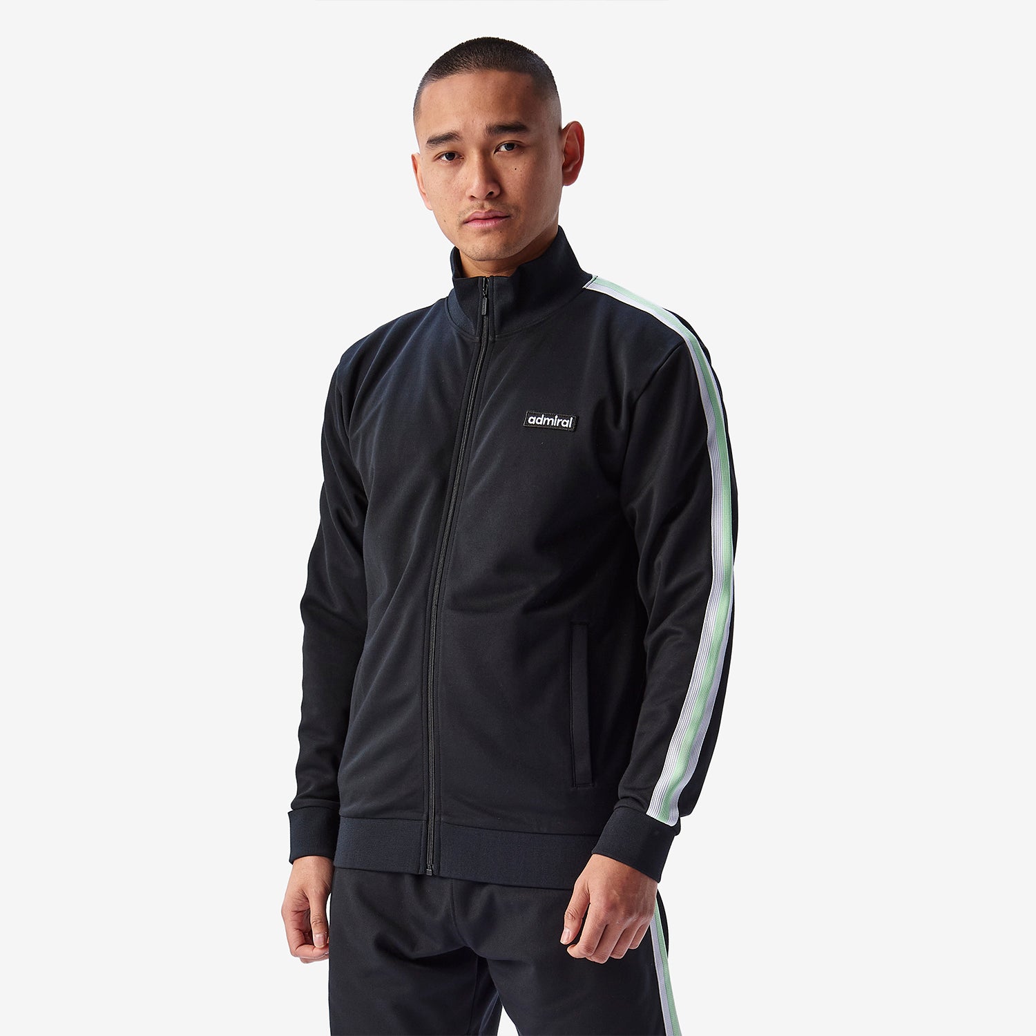 Hallam Tape Track Top - Black | Stylish Athletic Running Shirt for Men & Women | Perfect for Gym, Jogging & Casual Wear