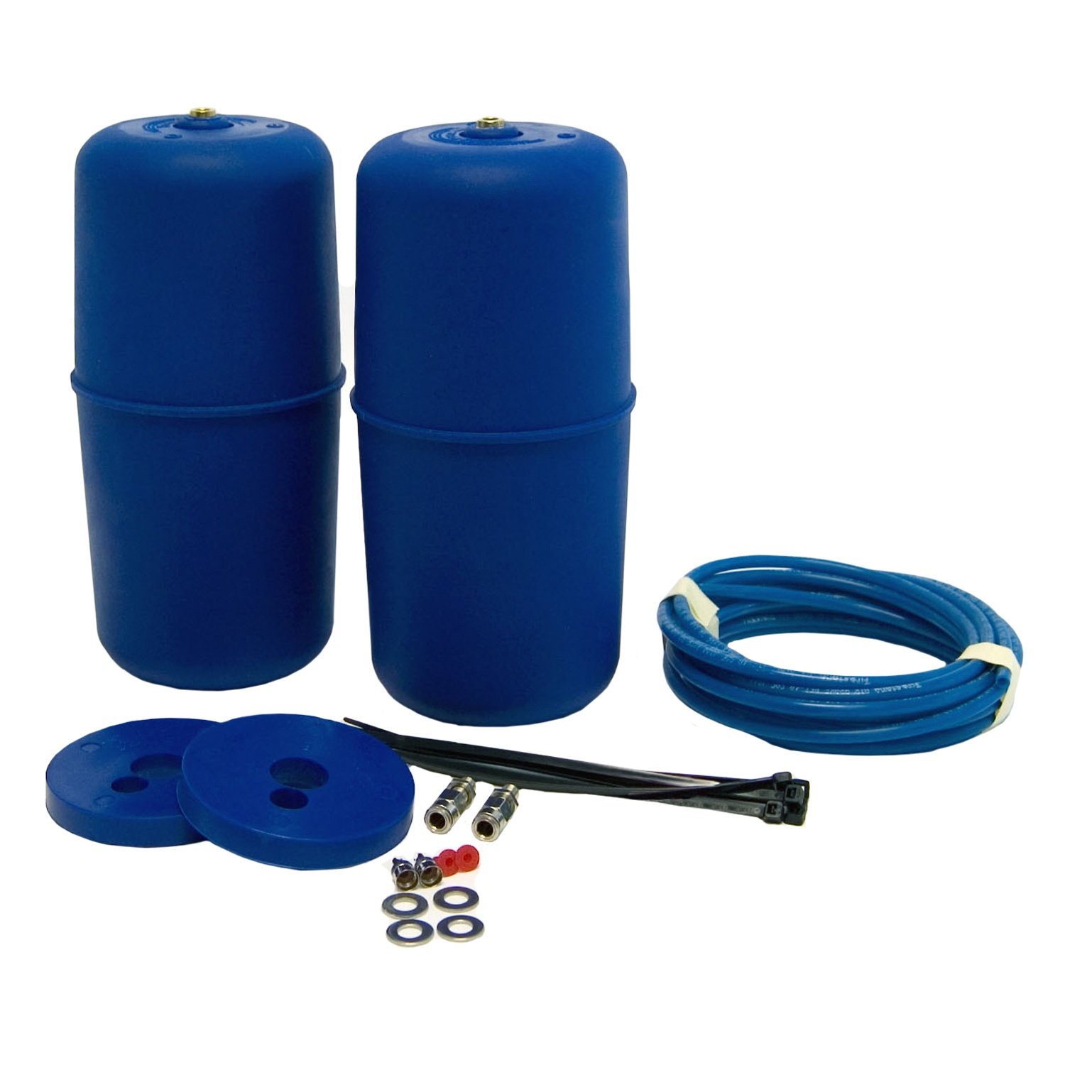 Firestone Ride-Rite 4135 Coil-Rite Air Helper Spring Kit for Rear Suspension - Includes Air Springs, Supports, Hardware, Air Line & Inflation Valves - No Drilling Required (Part# W237604135) - Perfect for Towing, Heavy Loads & Improved Ride Comfort
