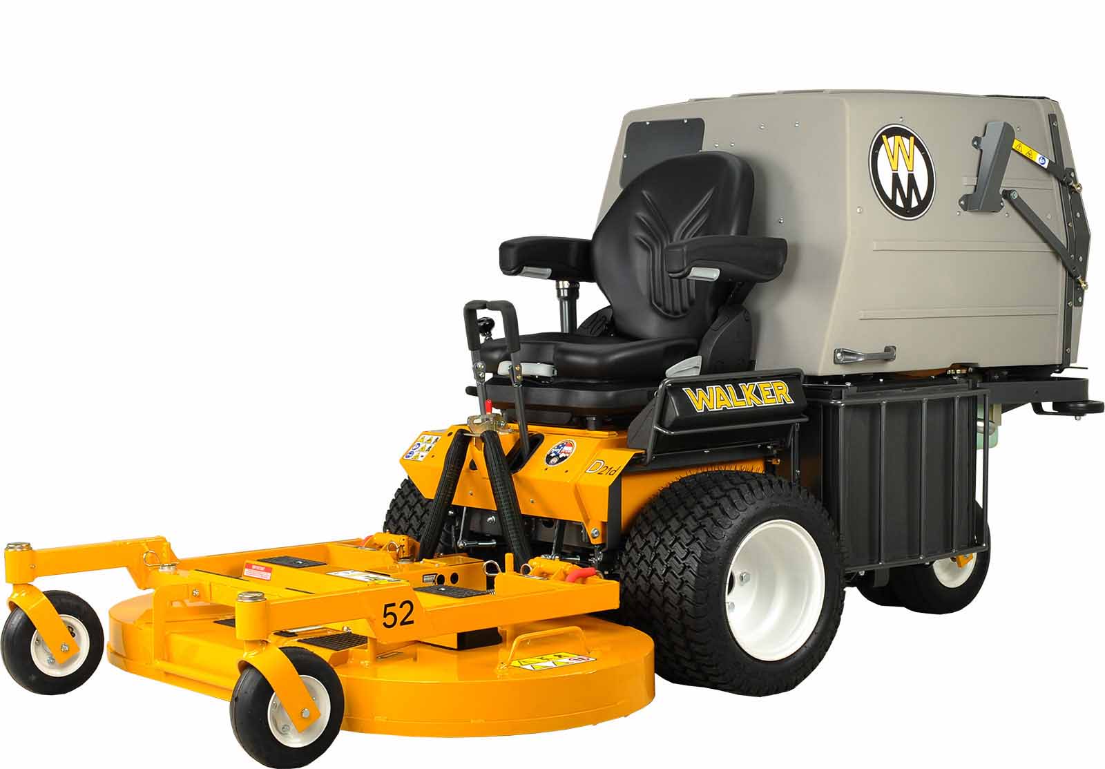 Walker MD21DGHSH 21HP Diesel Lawn Mower with High Dump Grass Catcher - Commercial Grade Zero Turn Mower for Large Yards & Landscaping Businesses