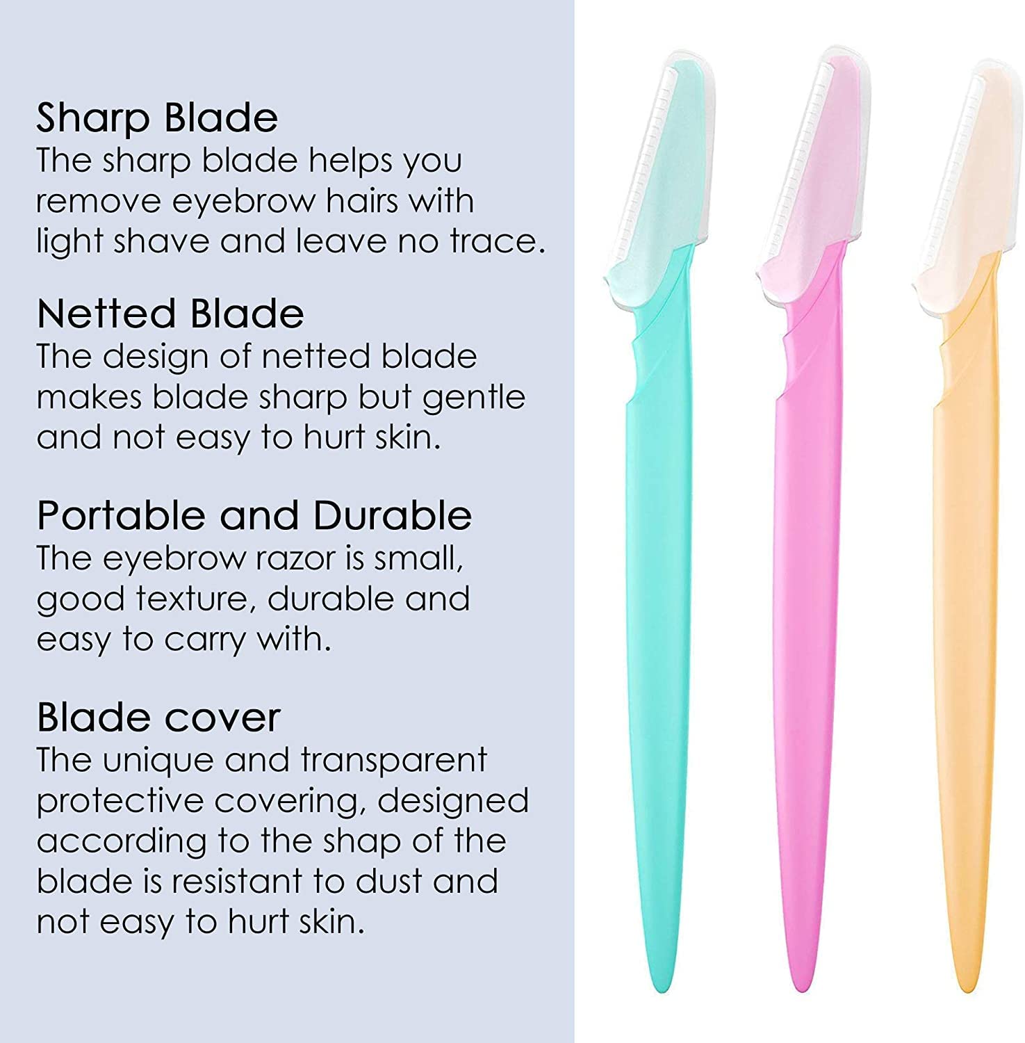 2-in-1 Blackhead Remover & Pimple Extractor Kit - Stainless Steel Acne Removal Tools for Face & Whitehead - Includes Eyebrow Razor - Perfect for Home Skincare & Facial Treatment