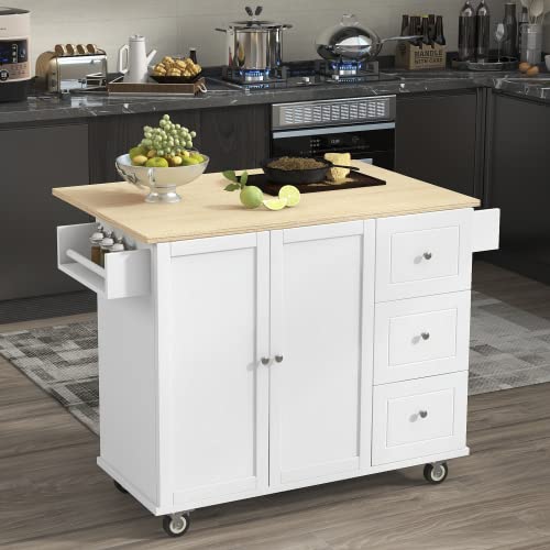 Mbolyeer Rolling Kitchen Cart with Storage & Wheels for Small Spaces