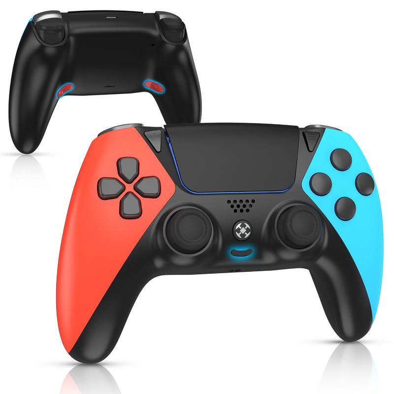 Forajoy Wireless PS4 Controller with Motion Sensor, Turbo Function & 2 Programmable Paddles - Ergonomic Gaming Controller for Playstation 4 - Perfect for FPS, Racing & Action Games