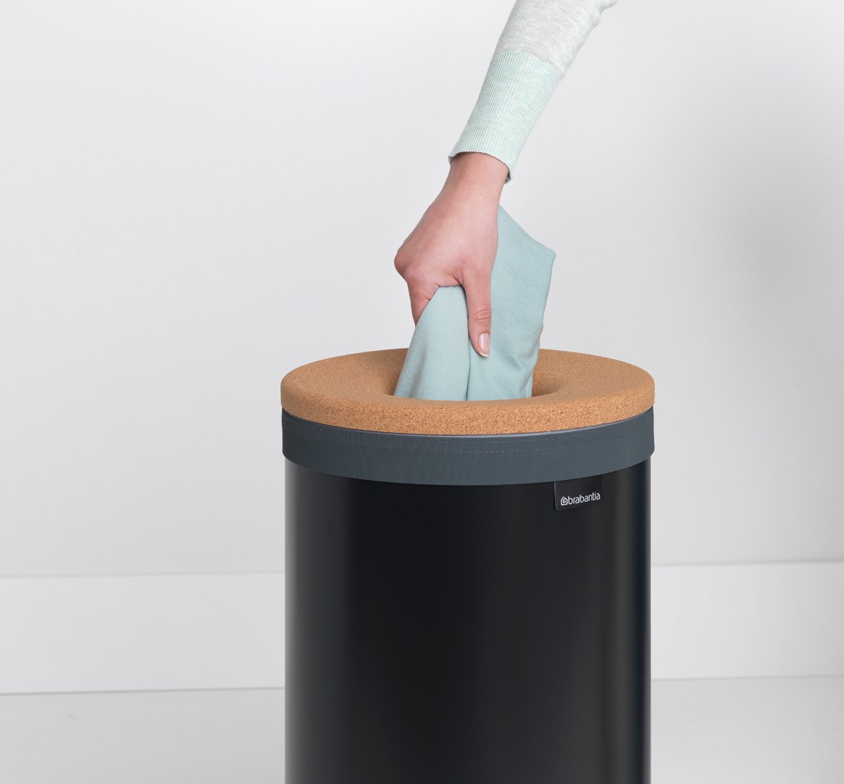 35L Laundry Hamper with Cork Lid - Stylish & Eco-Friendly Clothes Storage for Bedroom, Bathroom, or Dorm Room