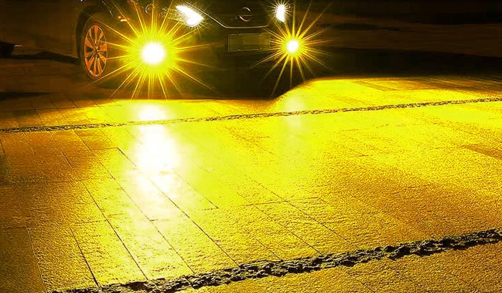 1 Inch White/Yellow Dual Color 20W Mini LED Projector Lens Driving Fog Light Kit - High Visibility for Off-Road, Truck & SUV in Rainy/Foggy Conditions