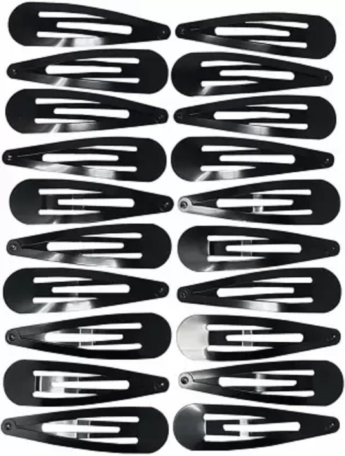 Matte Finish Metal XL Tic Tac Hair Clips for Women - Black Hair Accessories | Strong Hold Hair Clips for Thick Hair | Perfect for Work, Parties & Everyday Styling