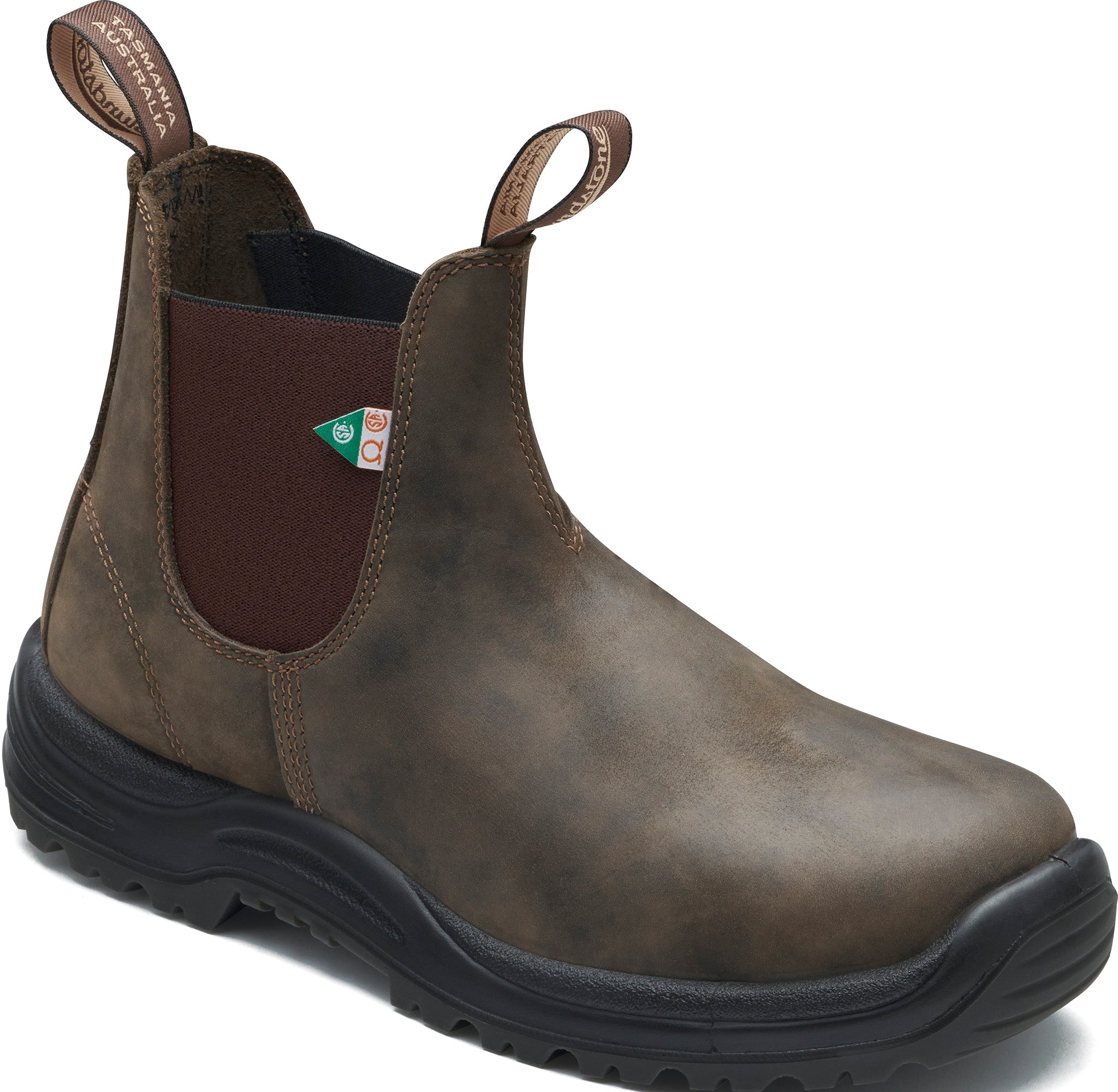 180 Work & Safety Waxy Rustic Brown Boots - Unisex Steel Toe Work Boots for Men & Women - Durable Construction Boots for Outdoor Work, Hiking & Heavy Duty Jobs