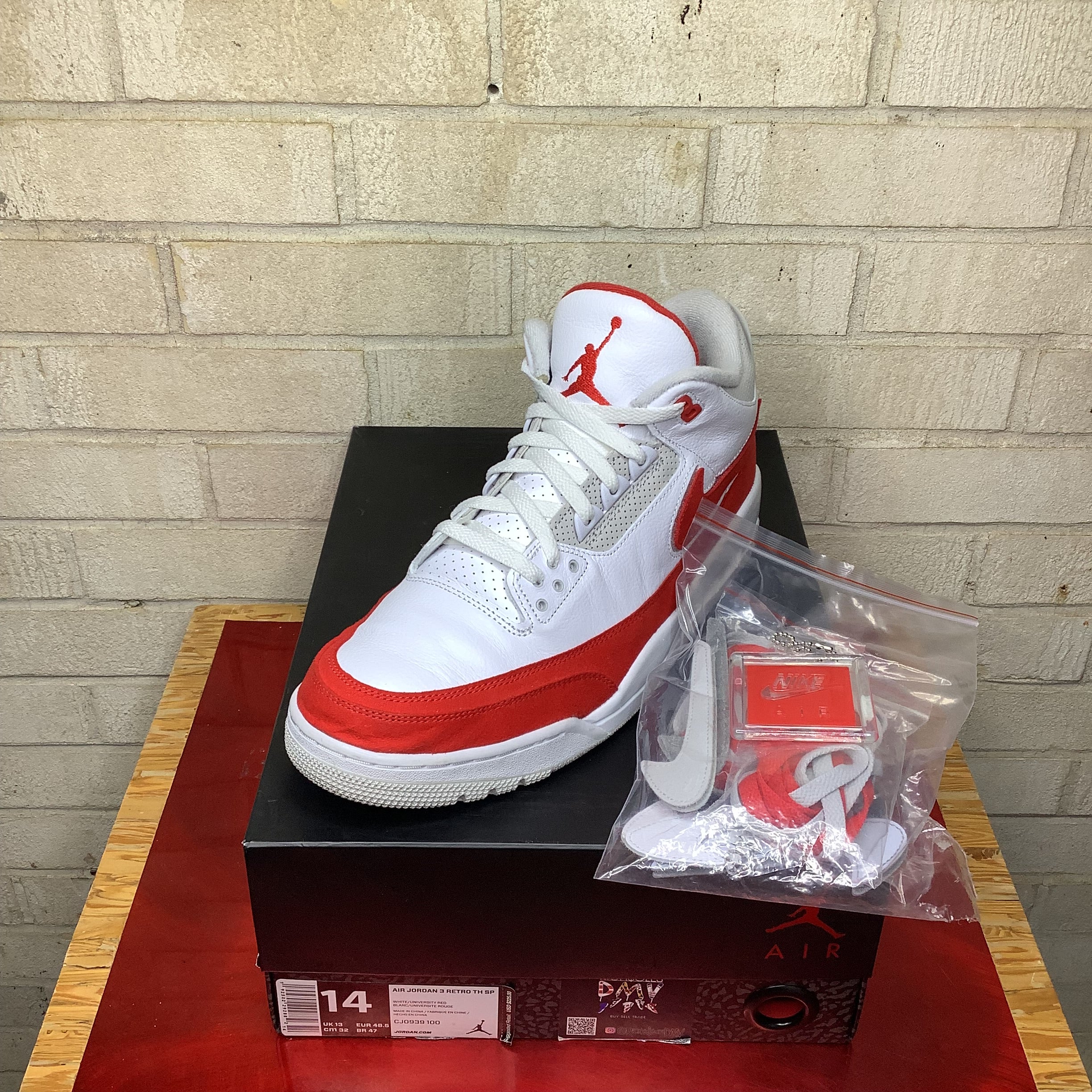 AIR JORDAN 3 Tinker University Red Men's Basketball Shoes Size 14 - CJ0939-100 | Retro Sneakers for Streetwear & Basketball Games