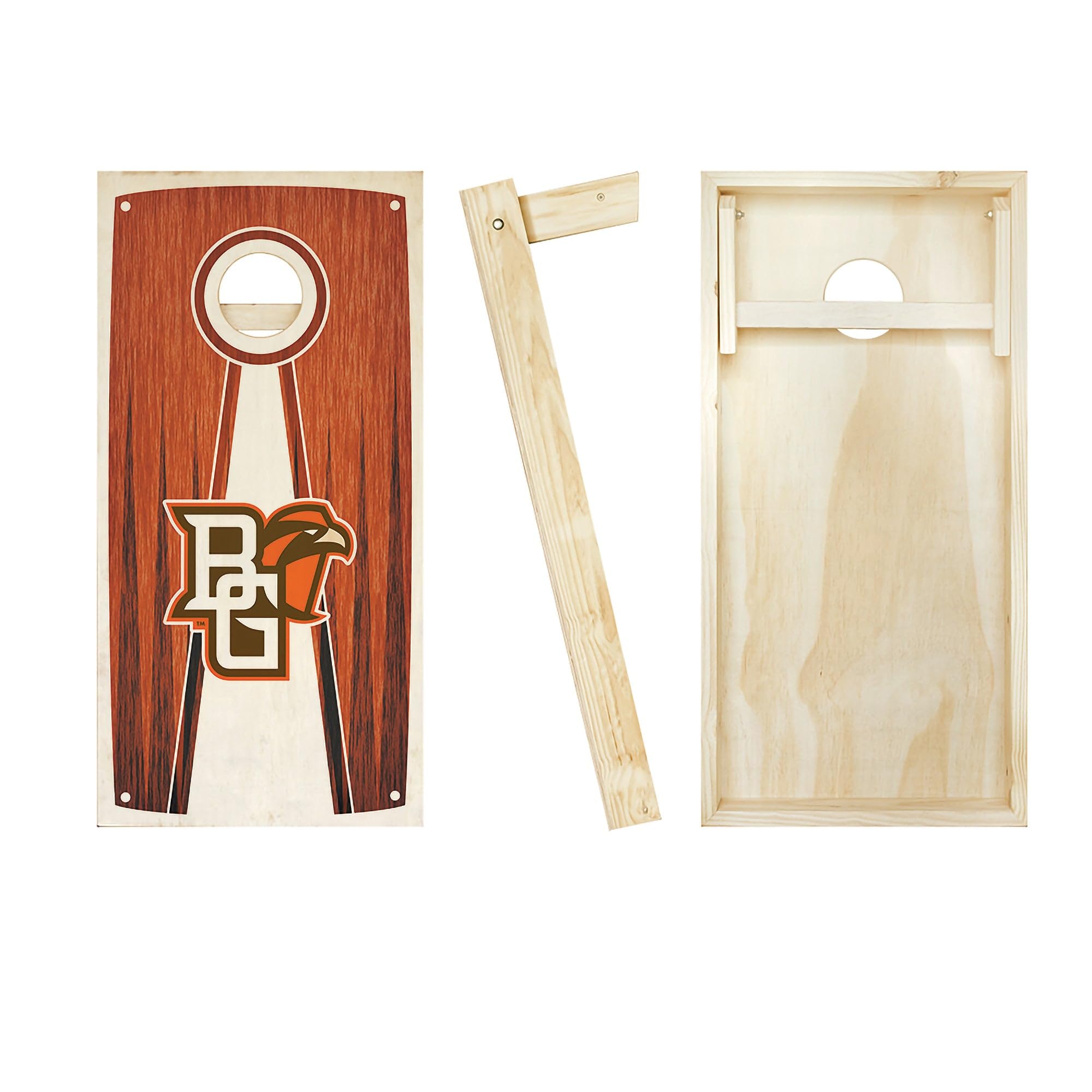 Premium Bowling Green Pyramid Cornhole Boards Set - 2 Regulation-Sized Boards & 8 Custom Team Logo Bags | Outdoor Lawn Games, Tailgate Parties, Backyard BBQs & Family Gatherings