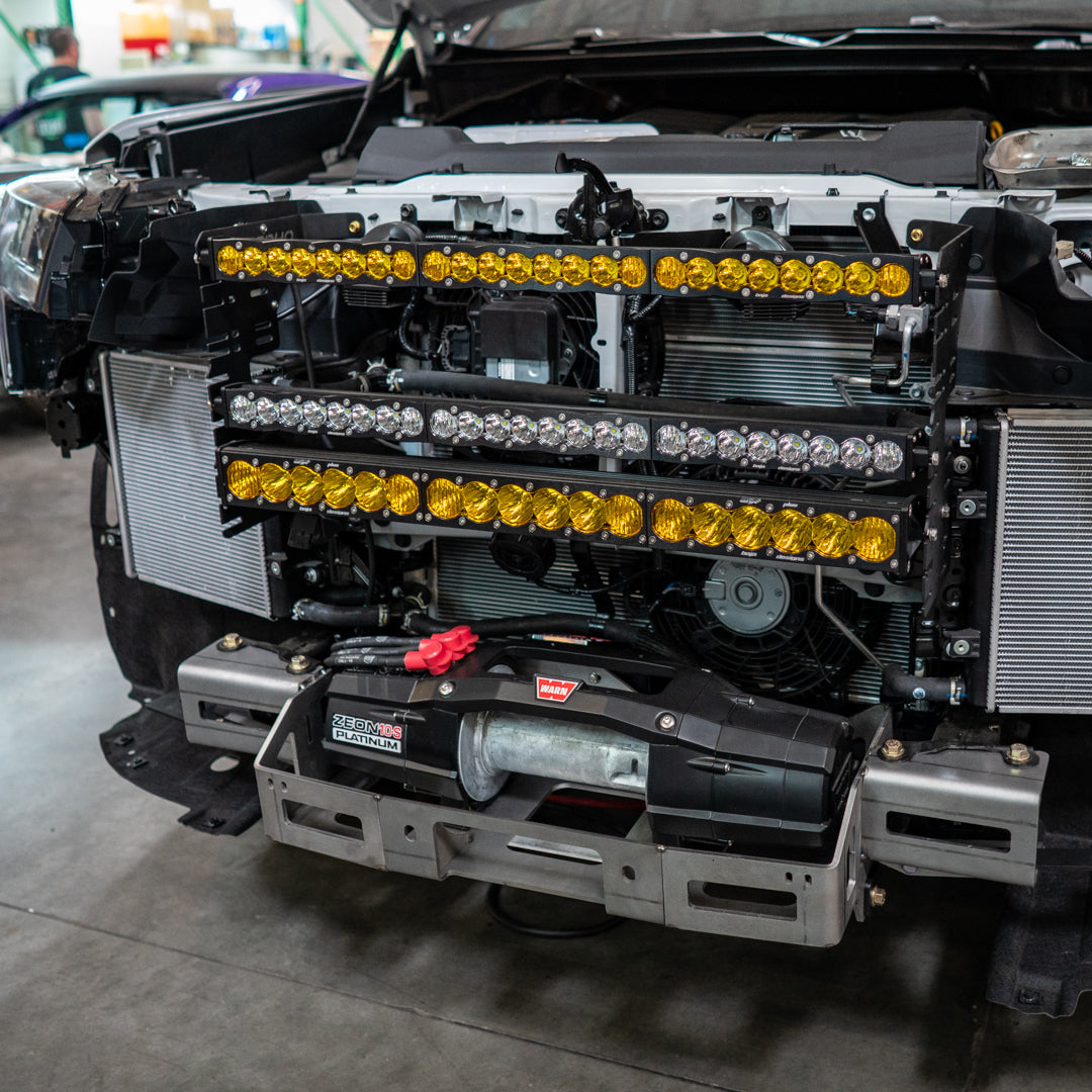 2022-2024 Toyota Tundra & Sequoia SDHQ Built Behind the Grille LED Light Bar Mount Kit - Off-Road Lighting Accessories for Night Driving & Adventure