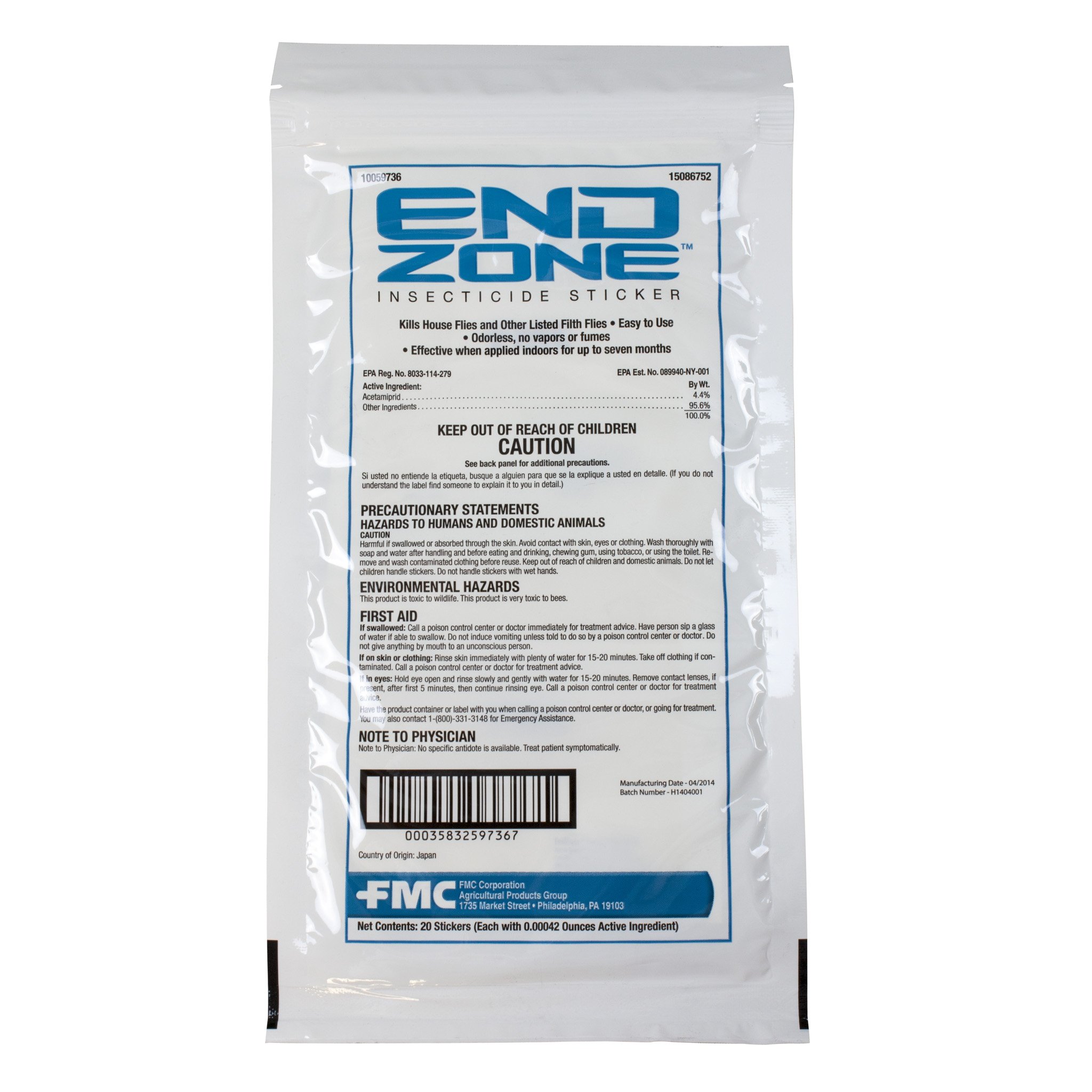 EndZone Insecticide Stickers - 240 Pack | Fly & Mosquito Control for Home, Kitchen & Outdoor Use | Non-Toxic Pest Repellent for Windows, Doors & Patios