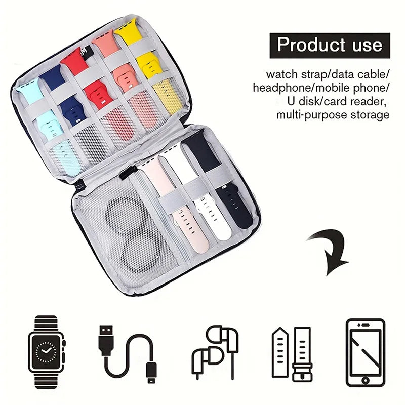 Premium Travel Case for Apple Watch Bands & Accessories - Organize & Protect Your Watch Straps On The Go
