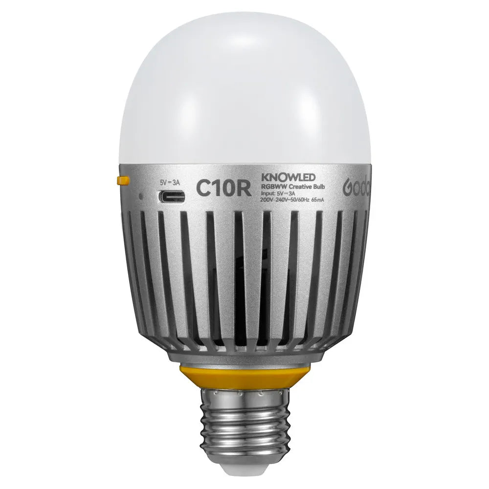 Godox C10R KNOWLED RGBWW Smart LED Bulb - Dimmable, Color Changing Light for Home, Party, and Holiday Decorations