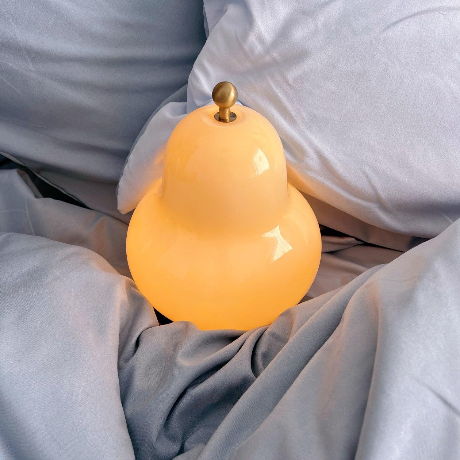 Pear Rechargeable LED Table Lamp with Built-in Battery - Perfect for Bedroom, Office, and Night Reading