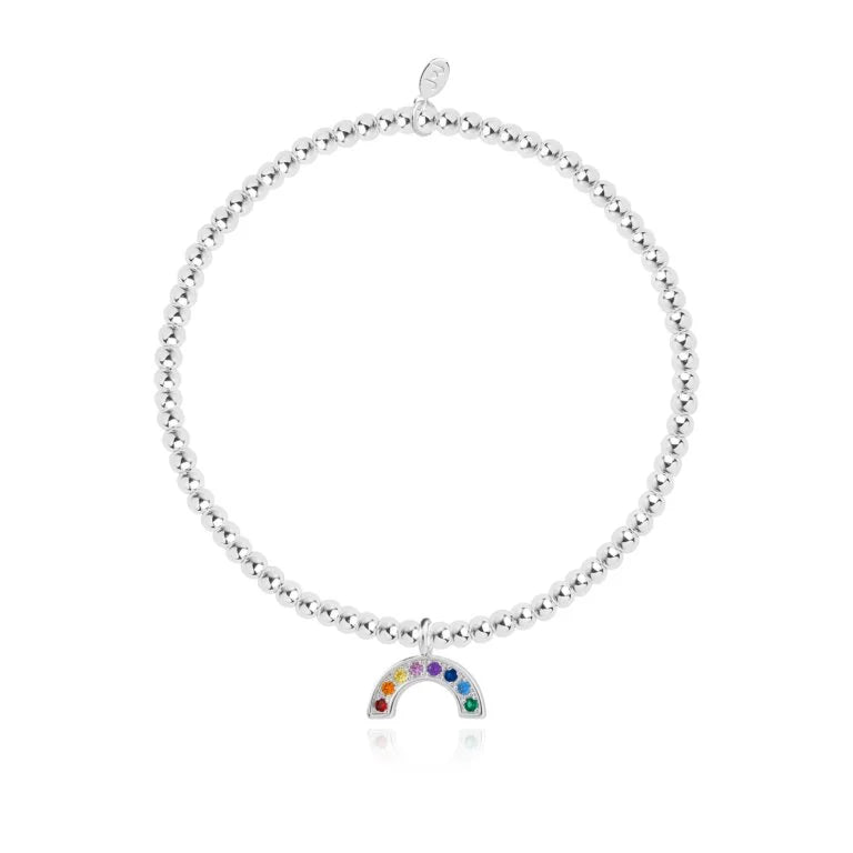 Joma Jewellery Bracelet - A Little Brave The Storm To See The Rainbow - Inspirational Jewelry for Women - Perfect for Everyday Wear, Gifts & Special Occasions